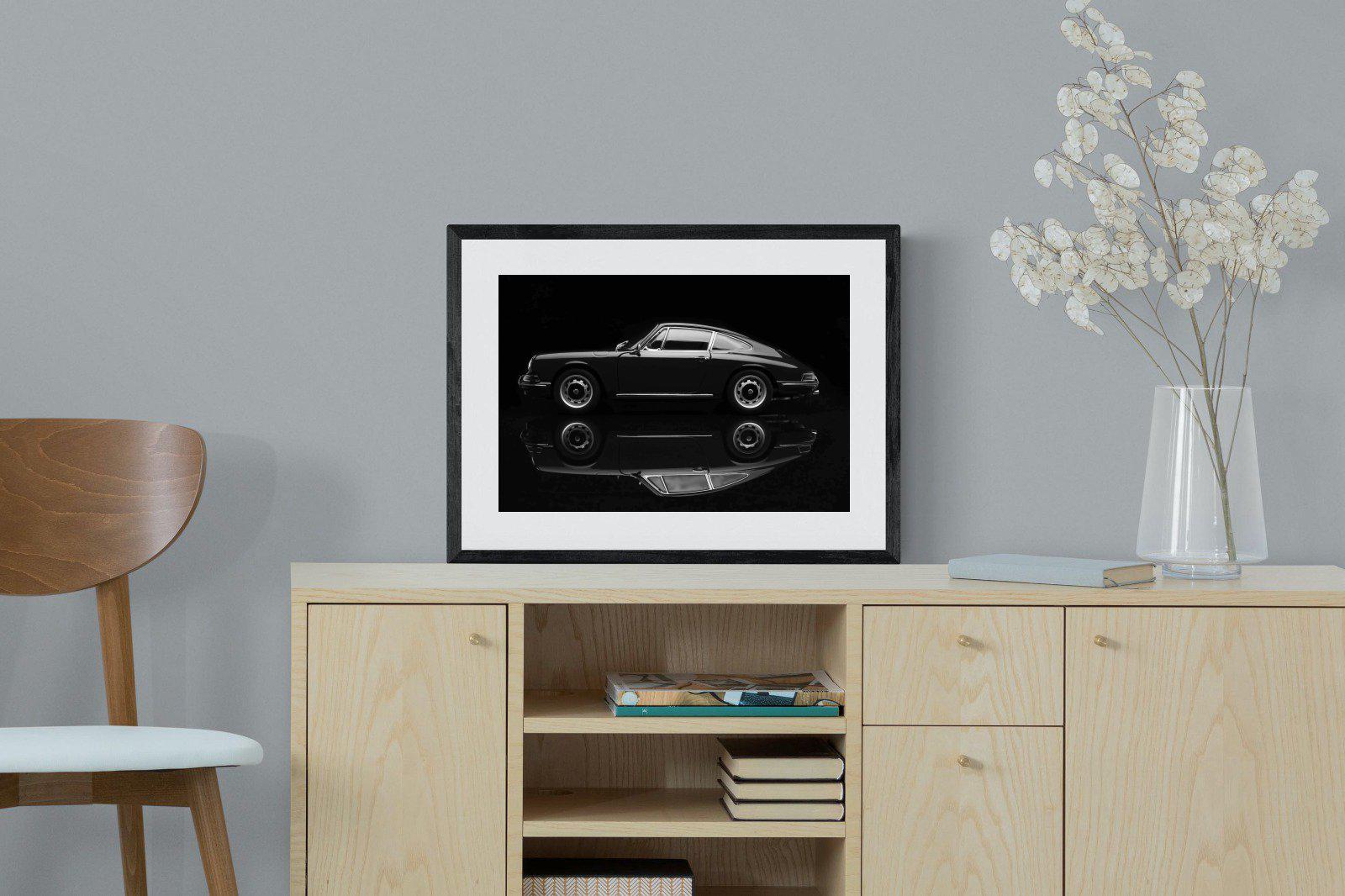 Porsche 911-Wall_Art-60 x 45cm-Framed Print-Black-Pixalot