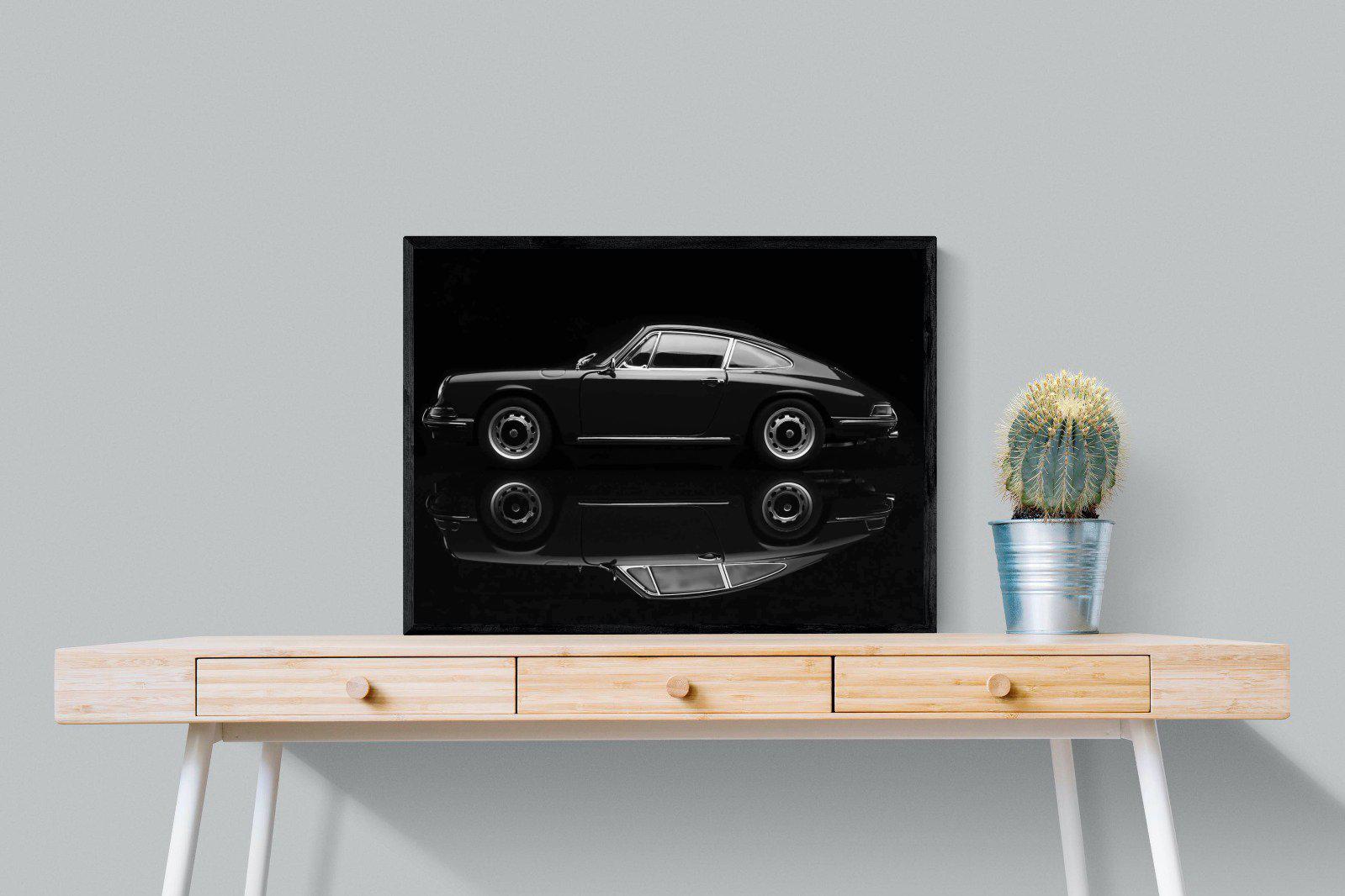 Porsche 911-Wall_Art-80 x 60cm-Mounted Canvas-Black-Pixalot