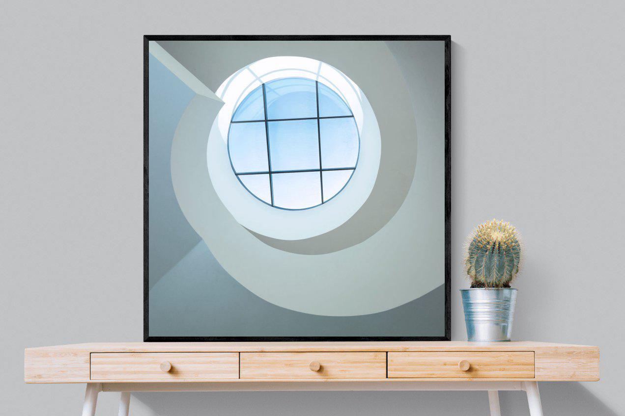 Porthole-Wall_Art-100 x 100cm-Mounted Canvas-Black-Pixalot