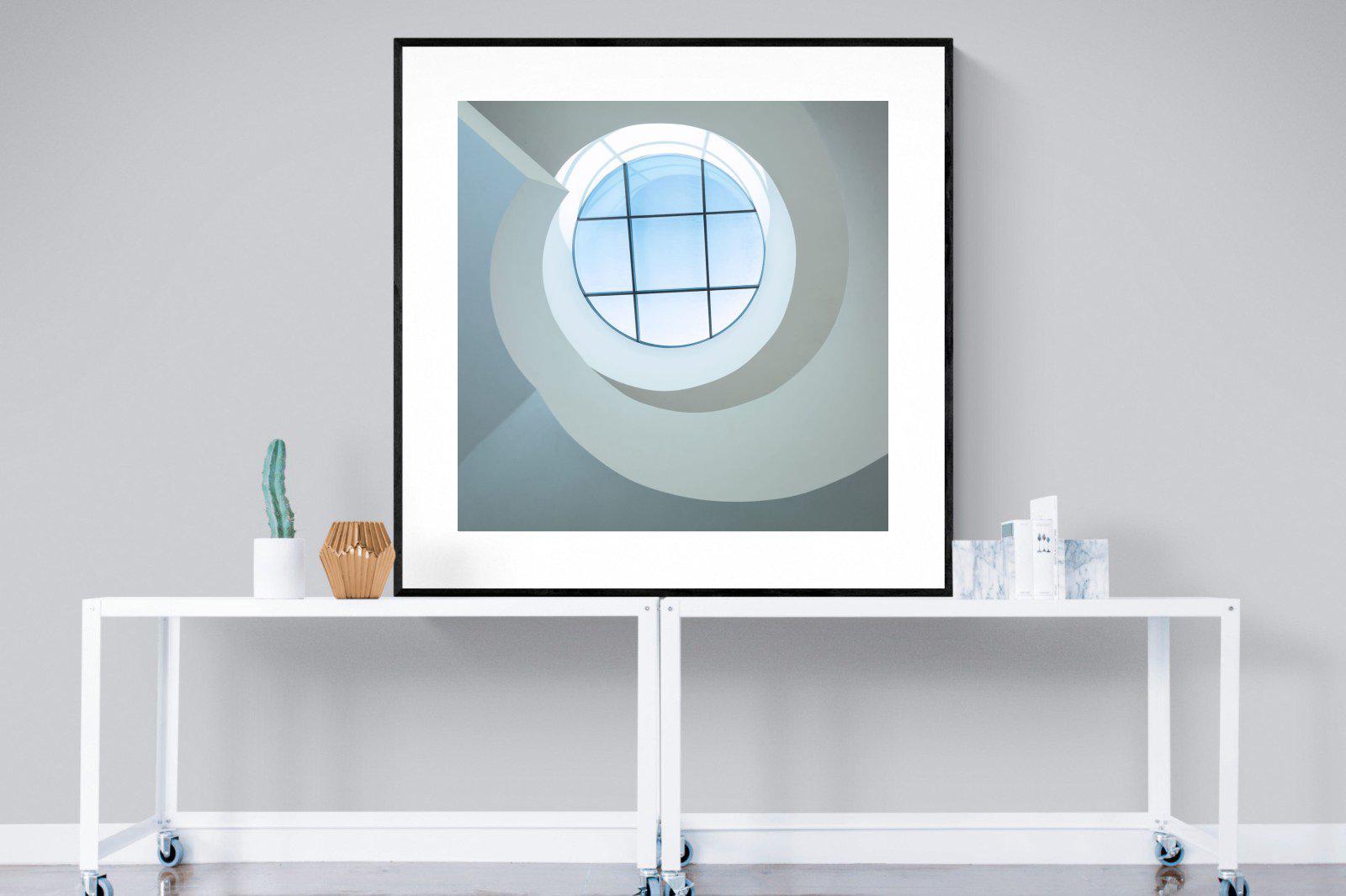 Porthole-Wall_Art-120 x 120cm-Framed Print-Black-Pixalot