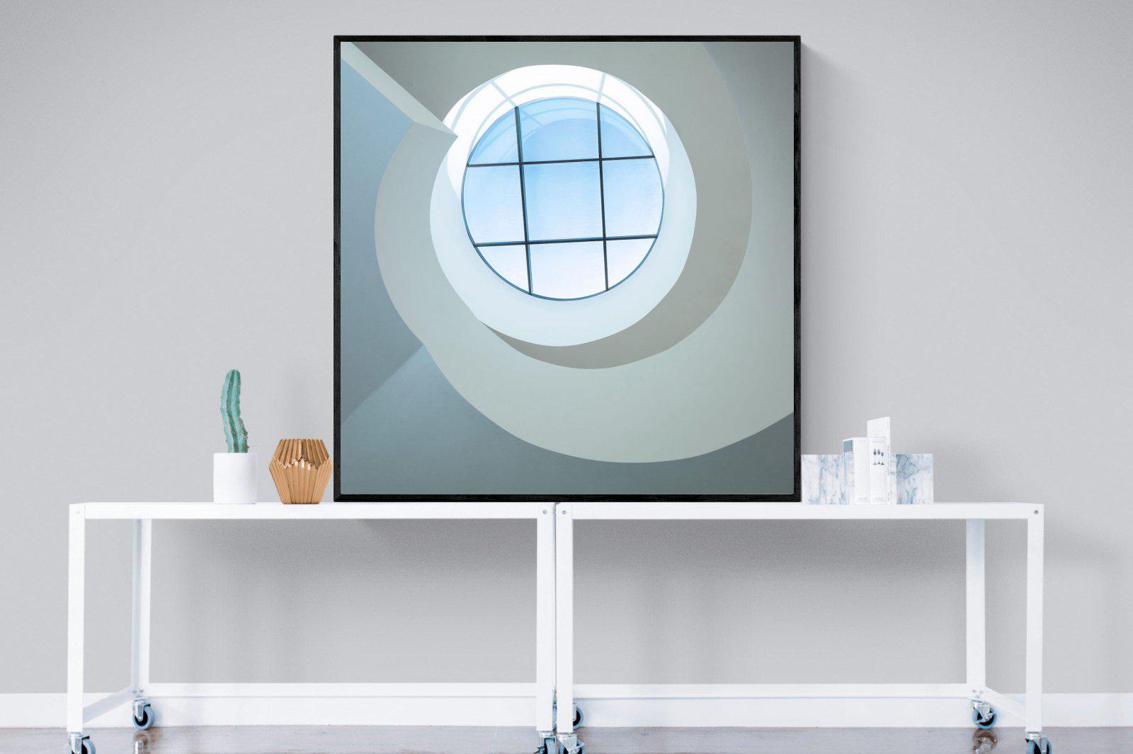 Porthole-Wall_Art-120 x 120cm-Mounted Canvas-Black-Pixalot