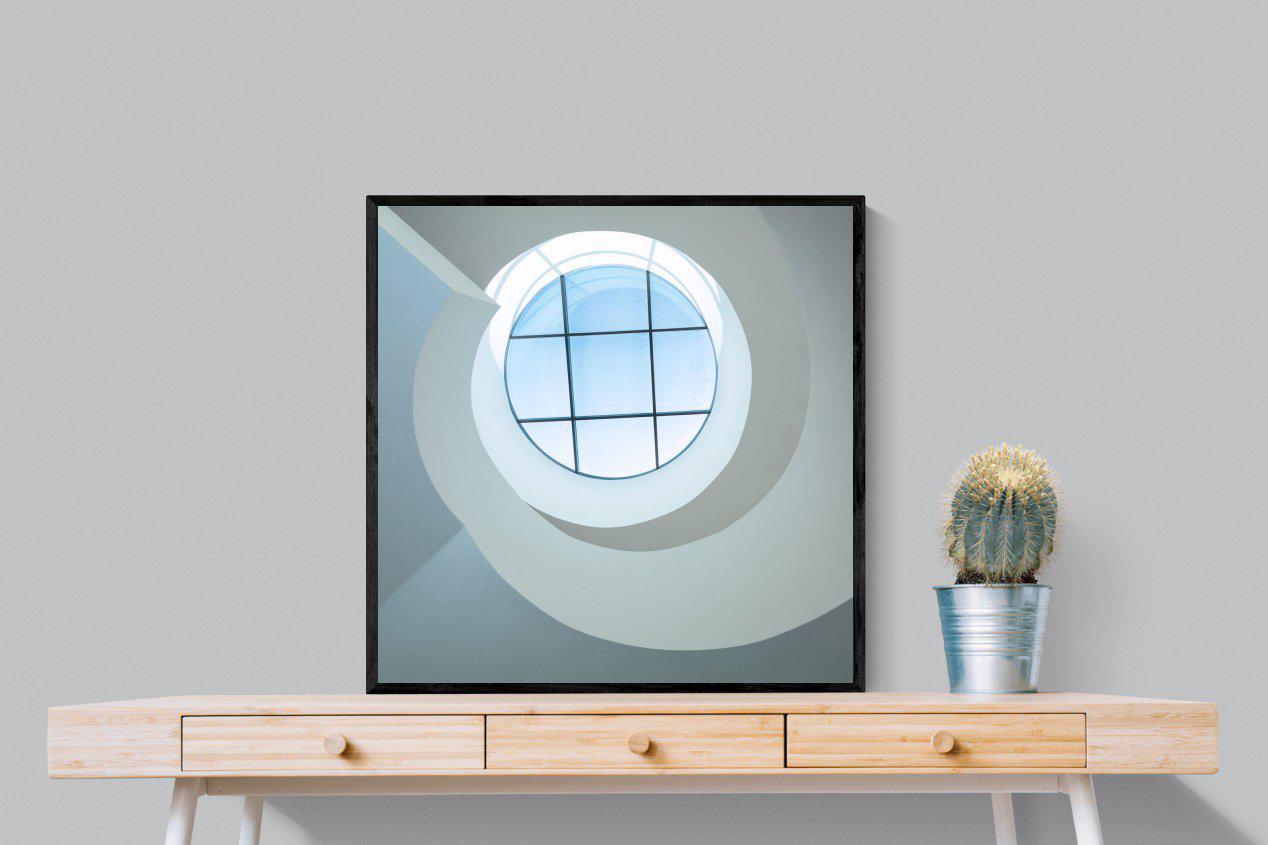 Porthole-Wall_Art-80 x 80cm-Mounted Canvas-Black-Pixalot