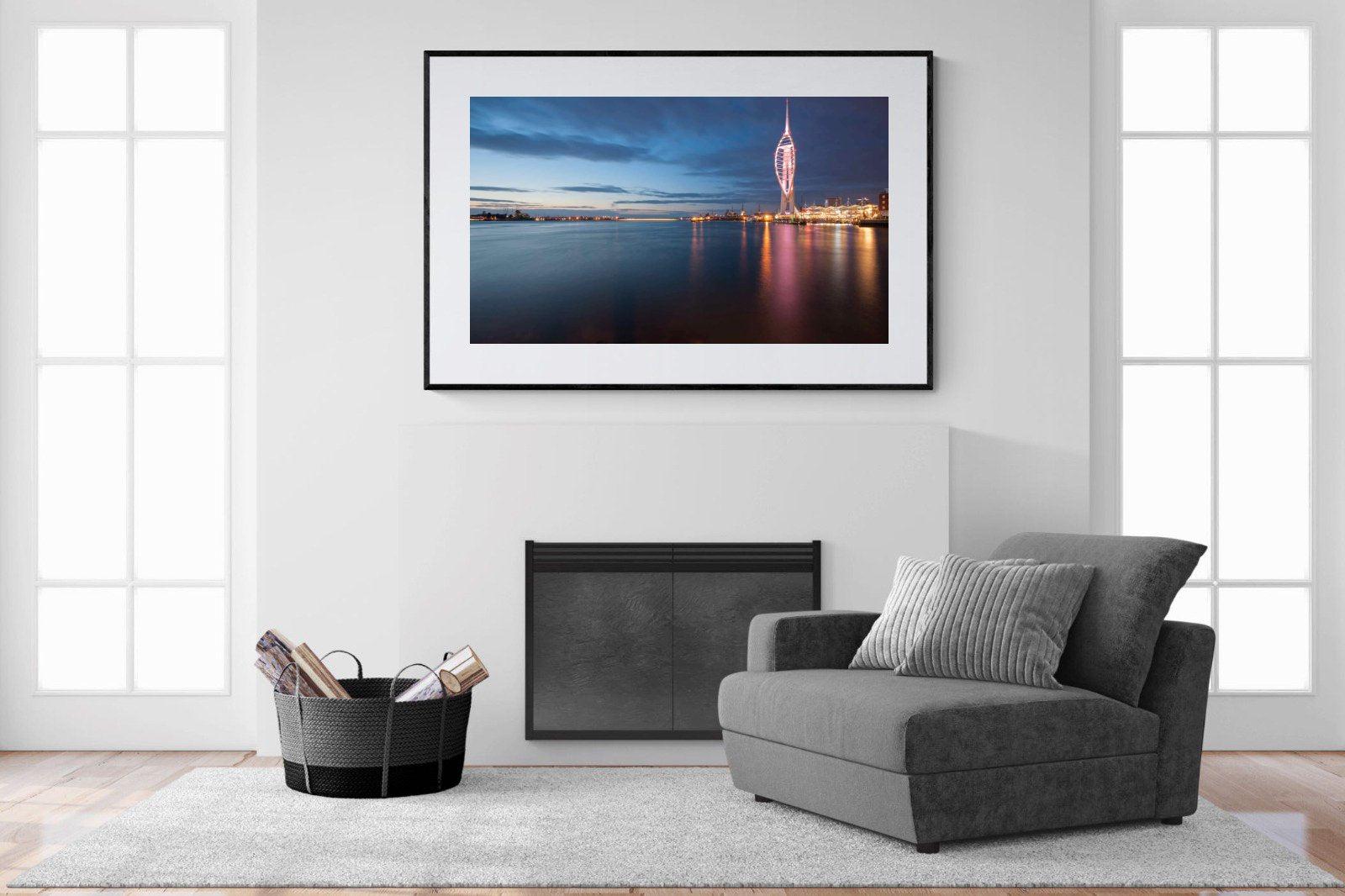 Portsmouth-Wall_Art-150 x 100cm-Framed Print-Black-Pixalot