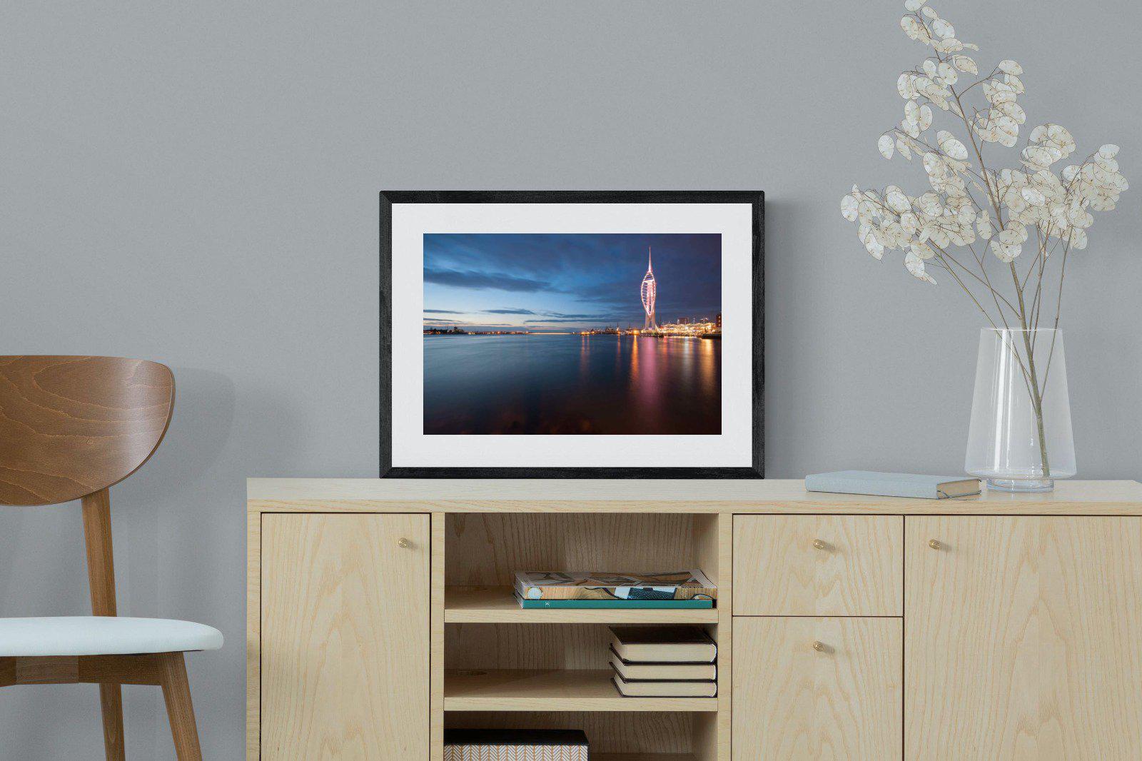 Portsmouth-Wall_Art-60 x 45cm-Framed Print-Black-Pixalot