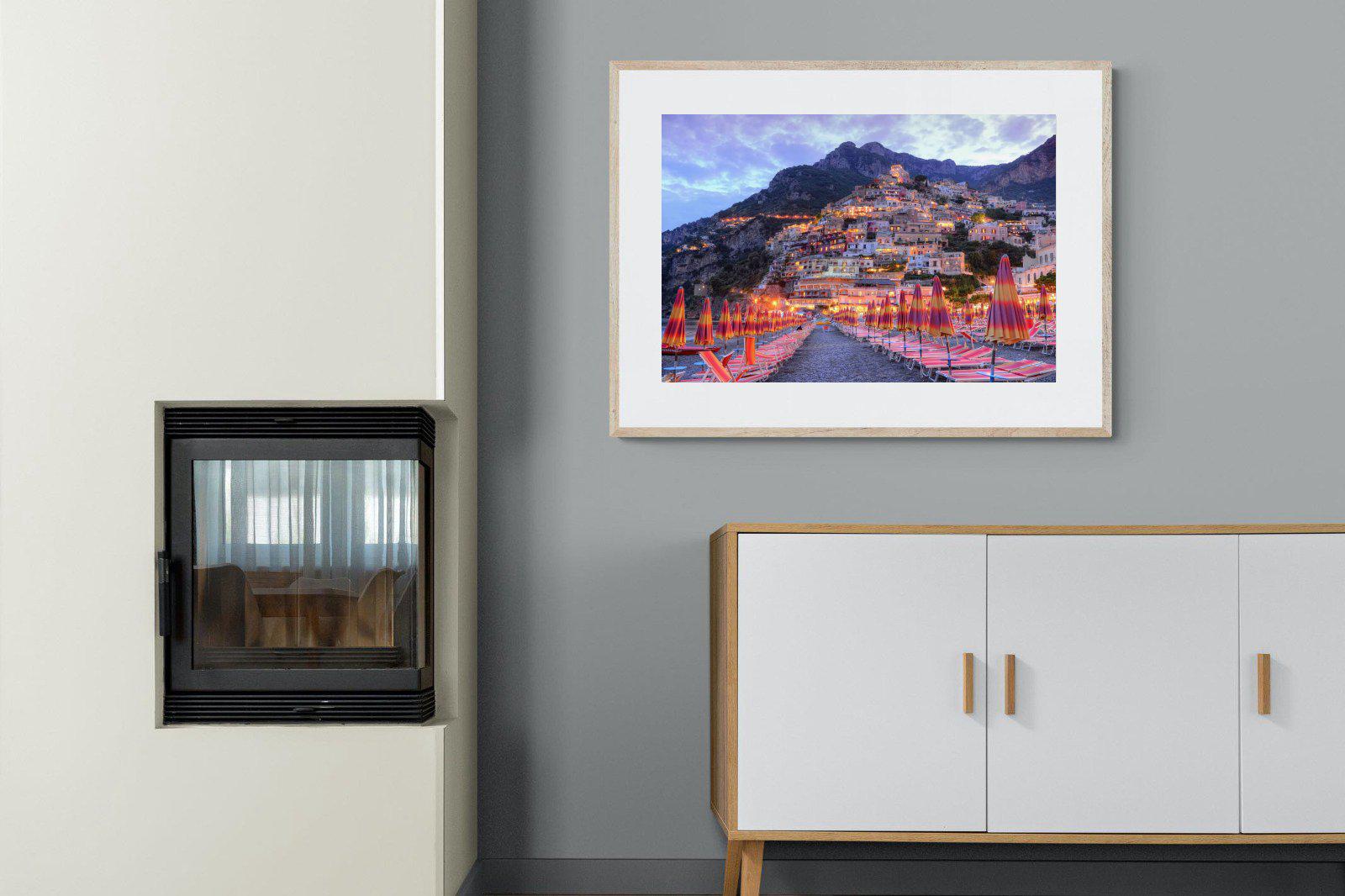 Positano-Wall_Art-100 x 75cm-Framed Print-Wood-Pixalot