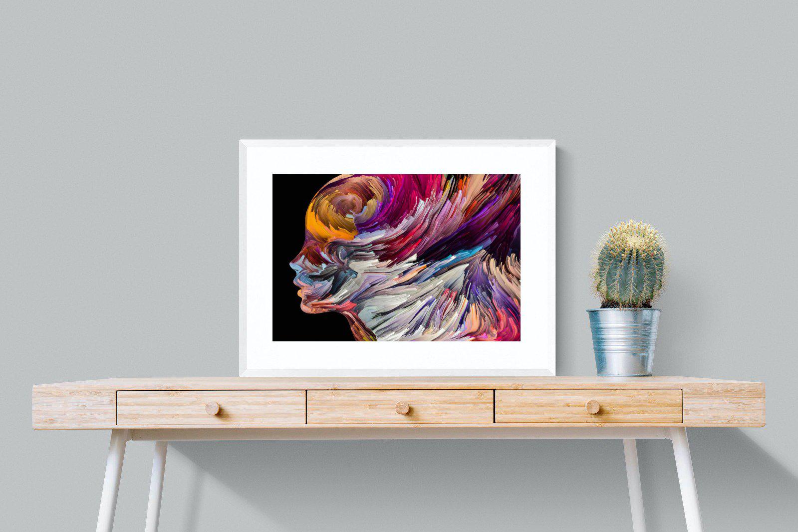 Power of the Mind-Wall_Art-80 x 60cm-Framed Print-White-Pixalot