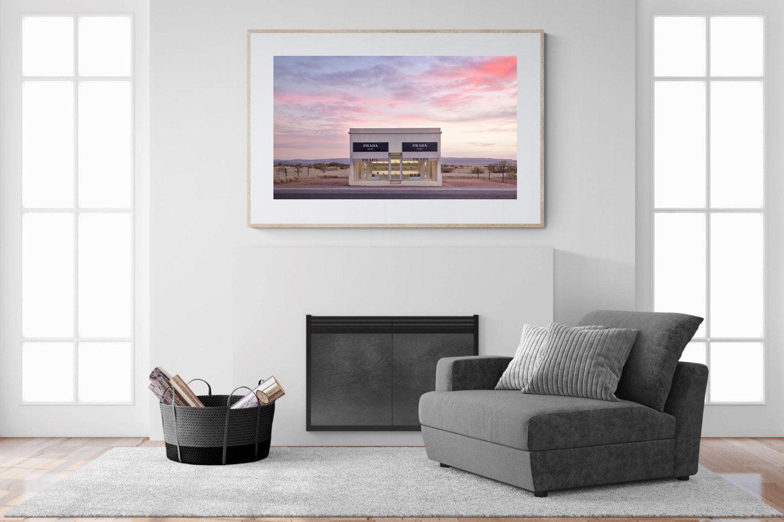 Prada Marfa-Wall_Art-150 x 100cm-Framed Print-Wood-Pixalot