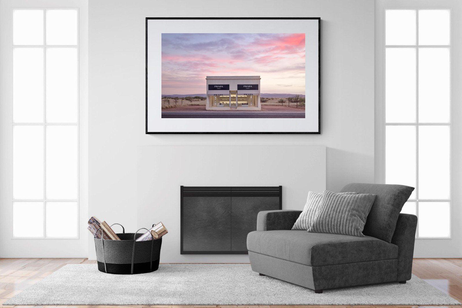 Prada Marfa-Wall_Art-150 x 100cm-Framed Print-Black-Pixalot