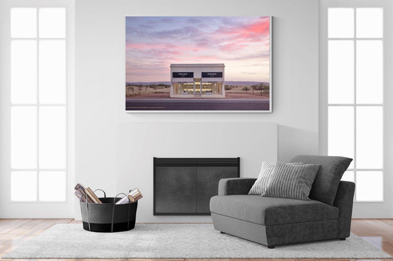 Prada Marfa-Wall_Art-150 x 100cm-Mounted Canvas-White-Pixalot