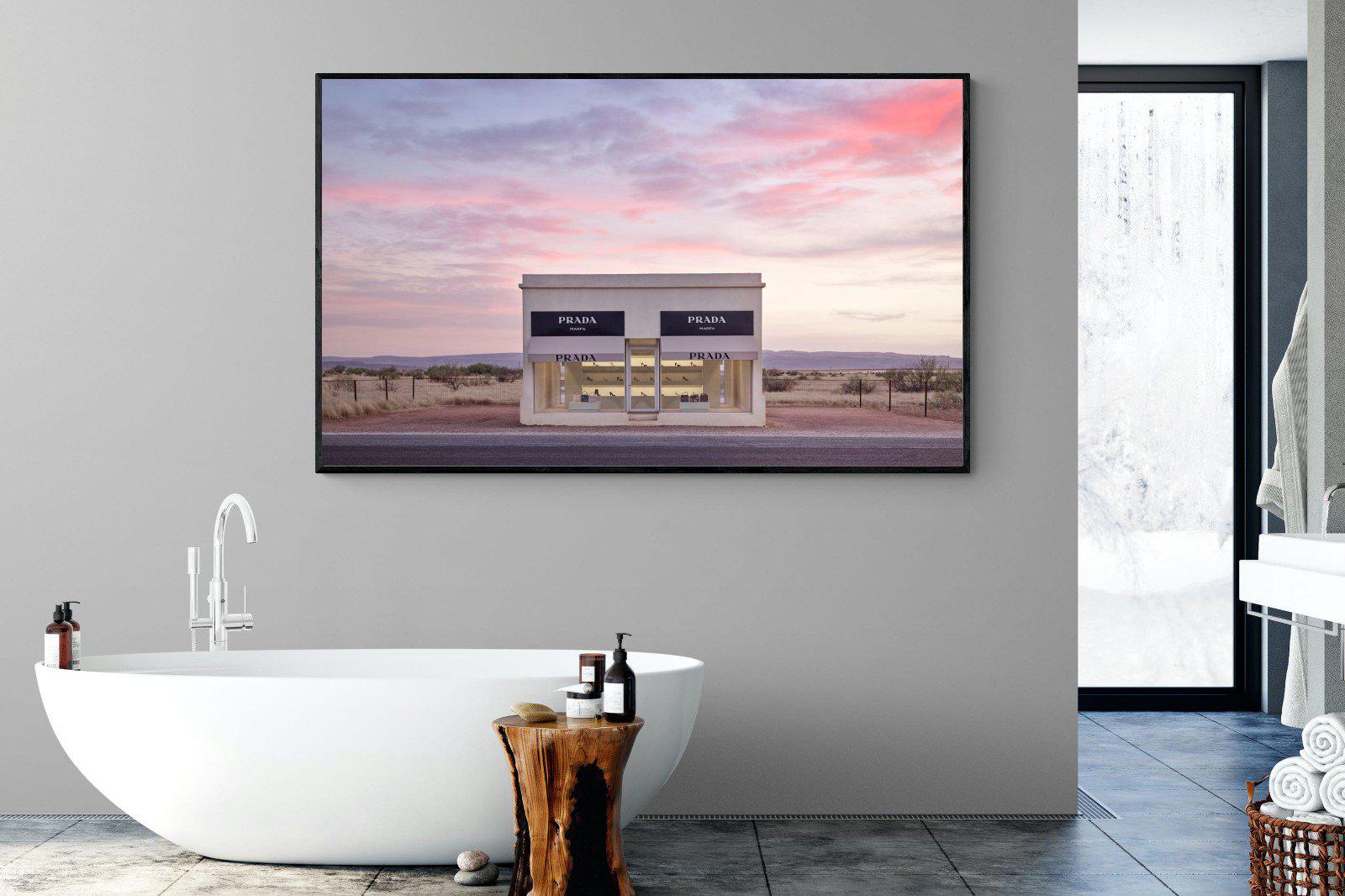 Prada Marfa-Wall_Art-180 x 110cm-Mounted Canvas-Black-Pixalot