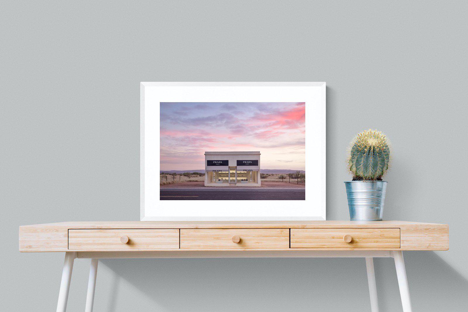 Prada Marfa-Wall_Art-80 x 60cm-Framed Print-White-Pixalot