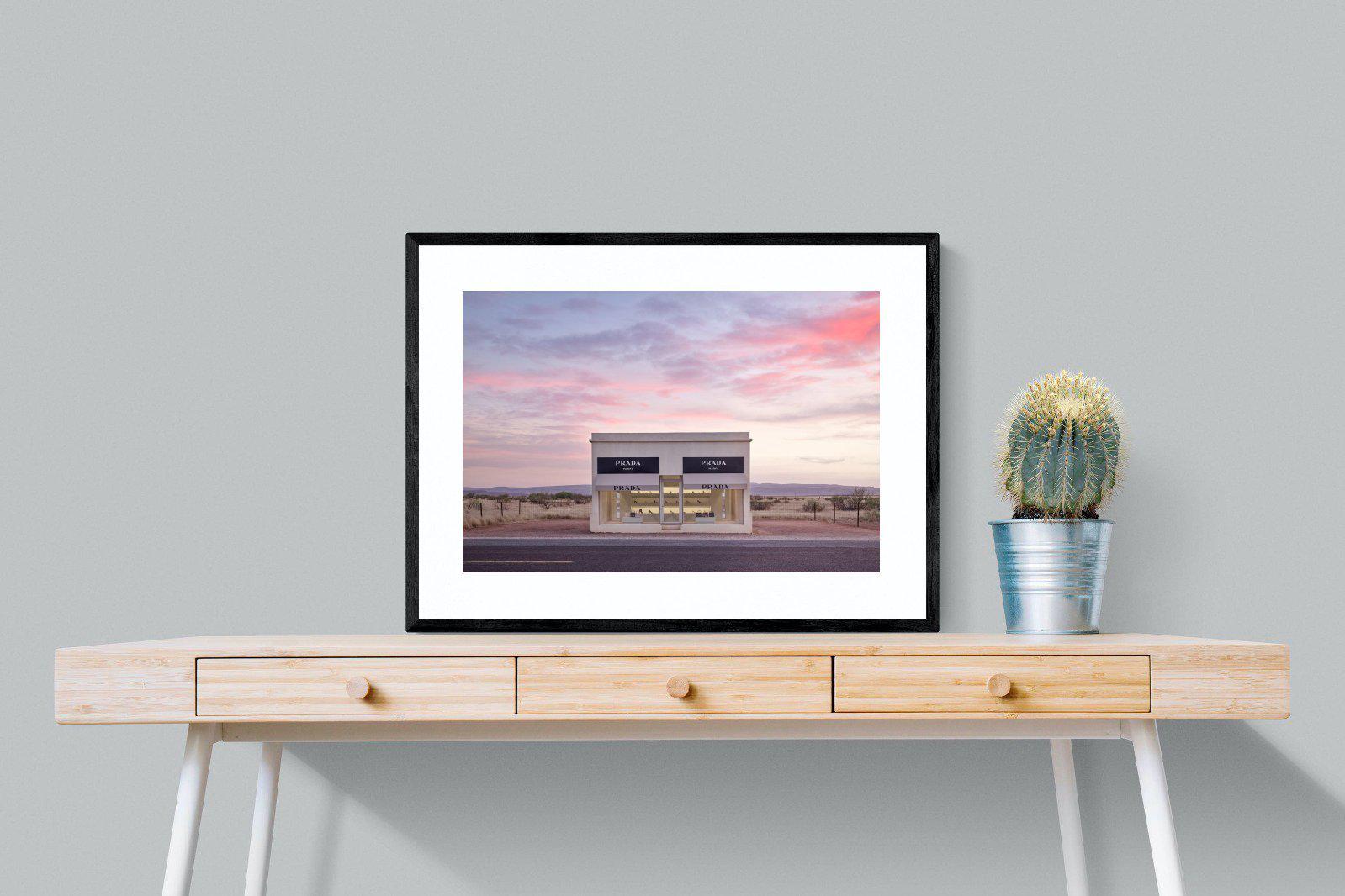 Prada Marfa-Wall_Art-80 x 60cm-Framed Print-Black-Pixalot