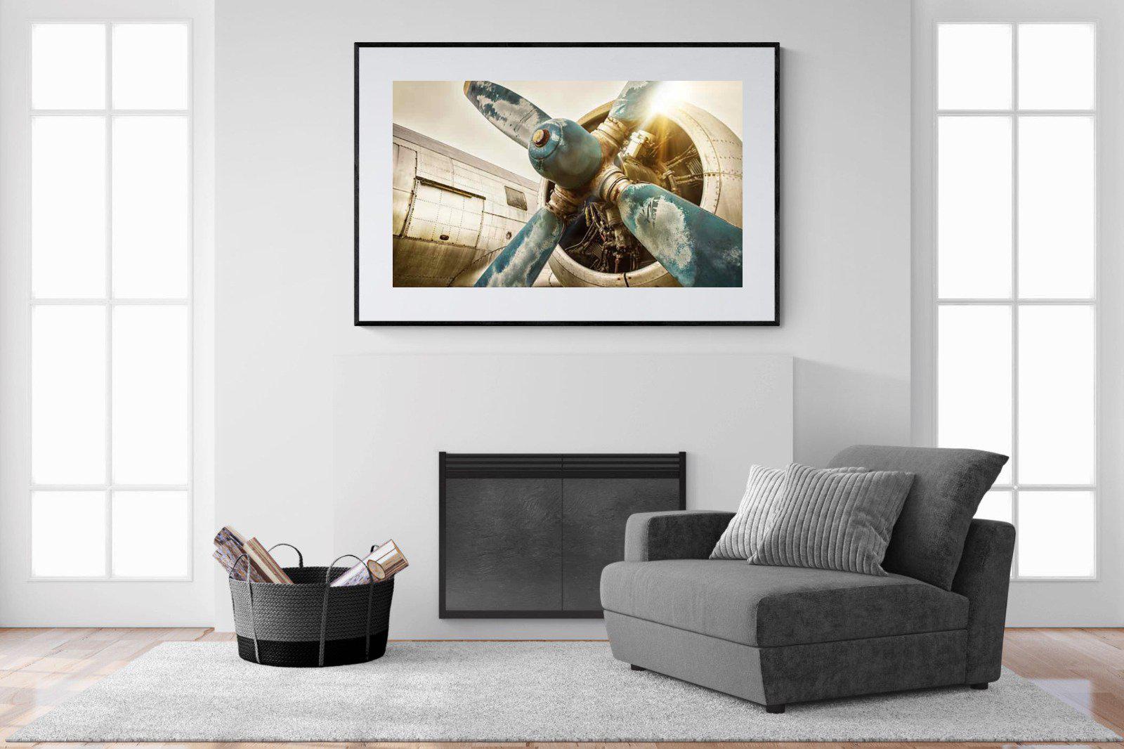 Propeller-Wall_Art-150 x 100cm-Framed Print-Black-Pixalot