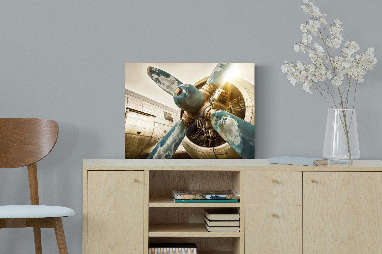 Propeller-Wall_Art-60 x 45cm-Mounted Canvas-No Frame-Pixalot