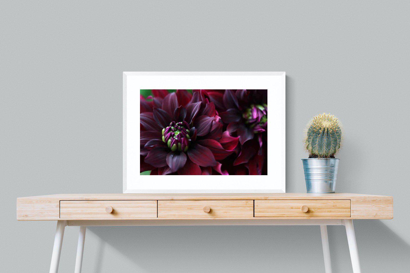 Purple Petals-Wall_Art-80 x 60cm-Framed Print-White-Pixalot