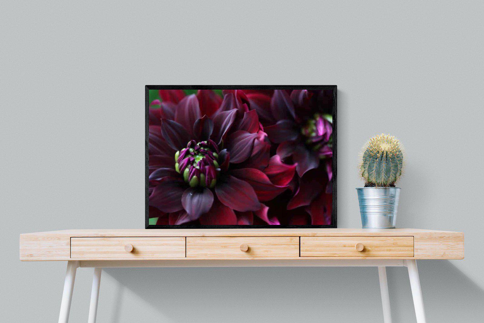 Purple Petals-Wall_Art-80 x 60cm-Mounted Canvas-Black-Pixalot