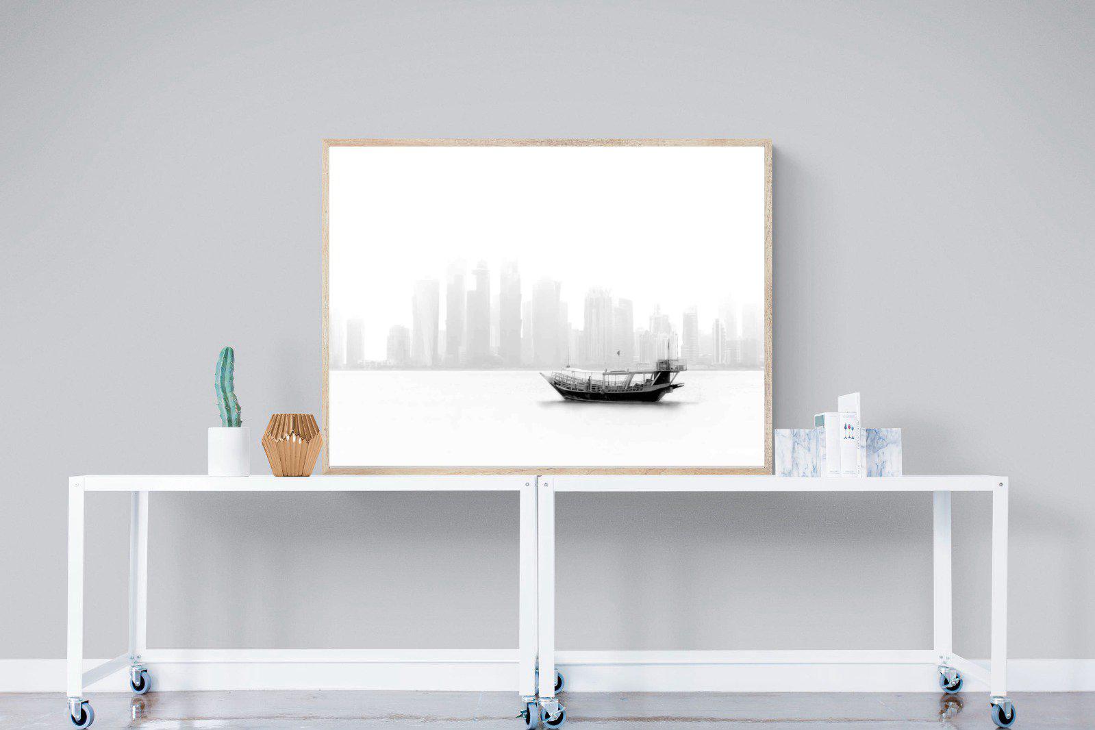 Qatar Junk-Wall_Art-120 x 90cm-Mounted Canvas-Wood-Pixalot