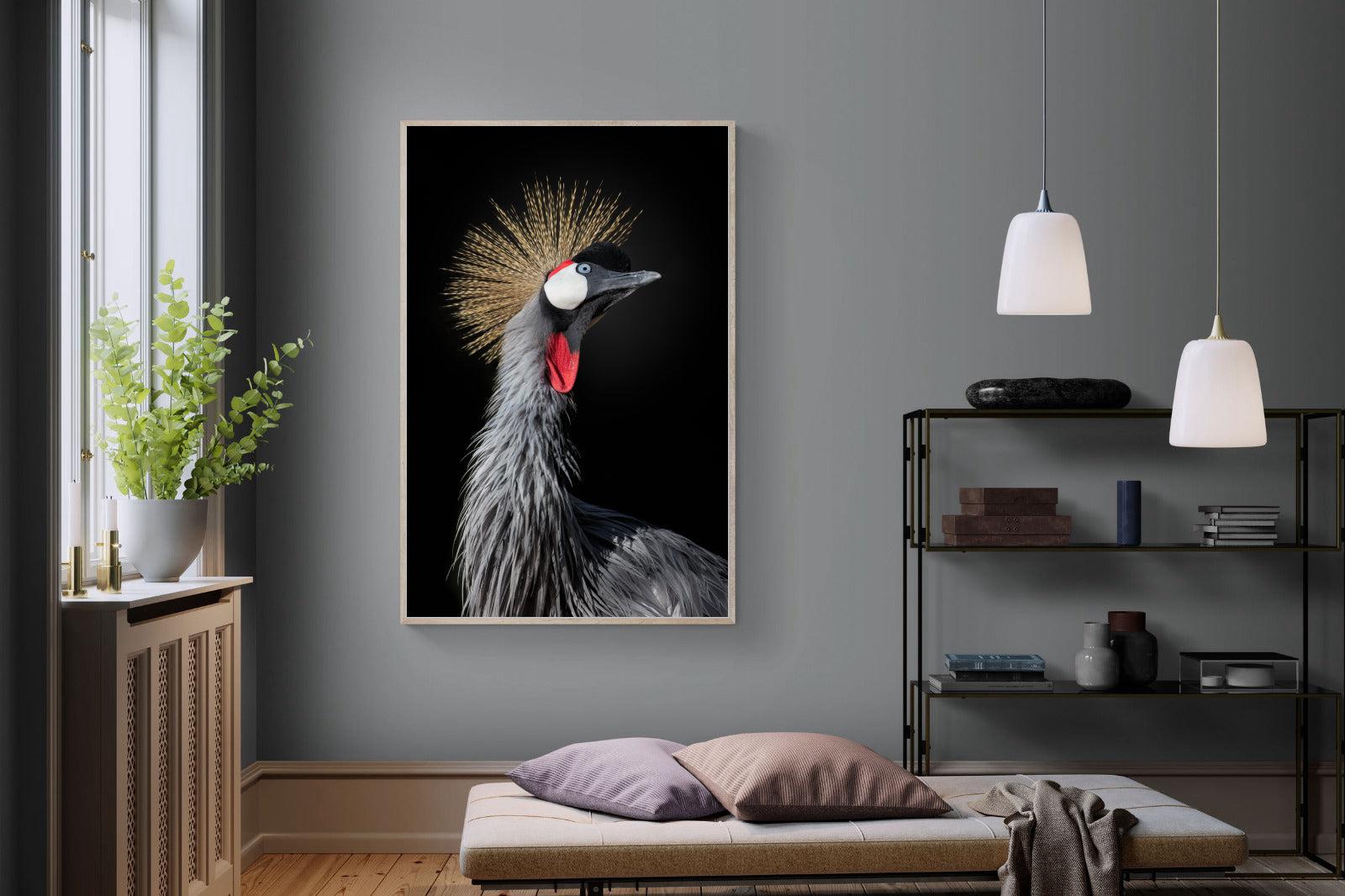 Queen Crane-Wall_Art-120 x 180cm-Mounted Canvas-Wood-Pixalot