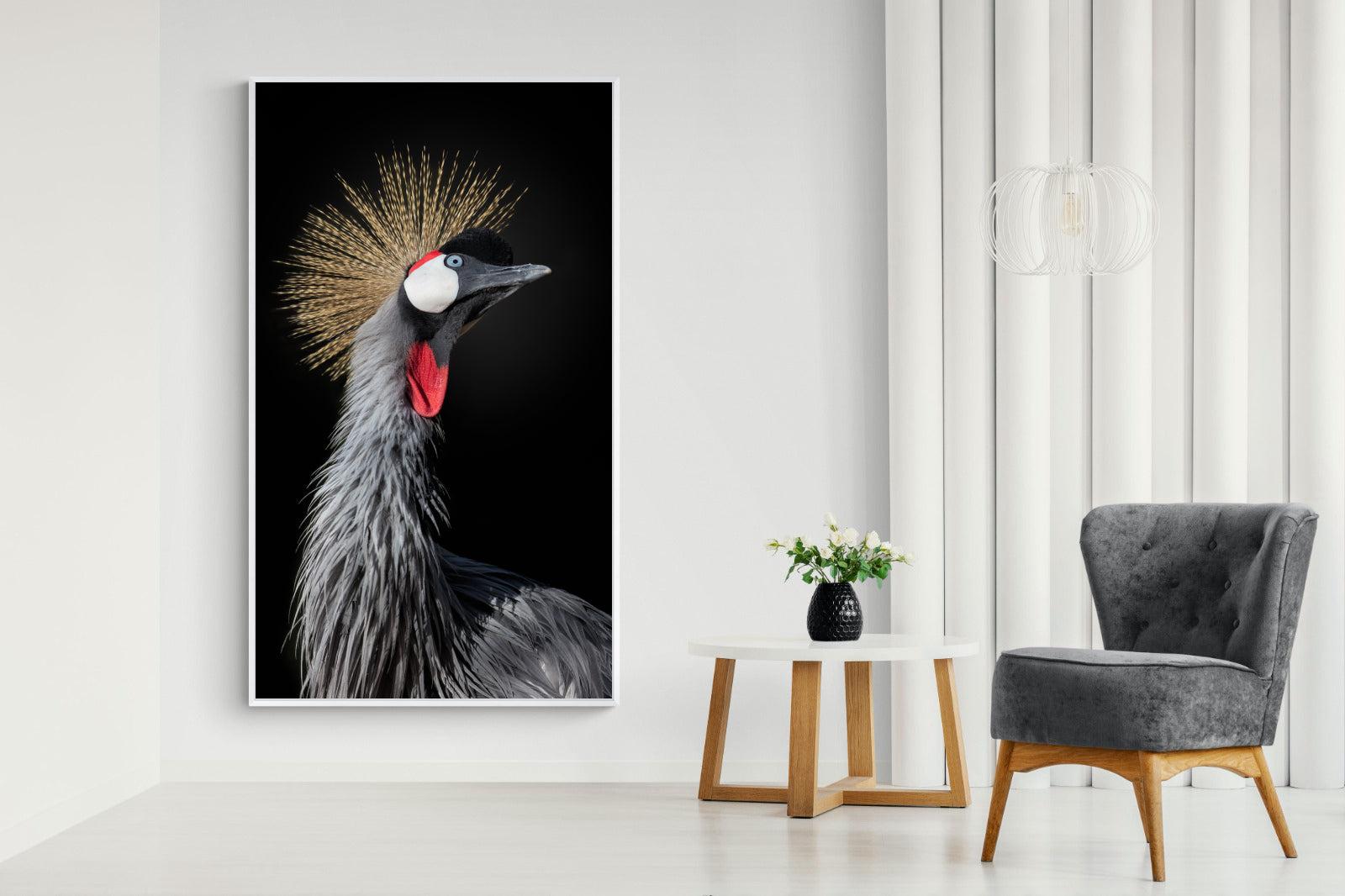 Queen Crane-Wall_Art-130 x 220cm-Mounted Canvas-White-Pixalot