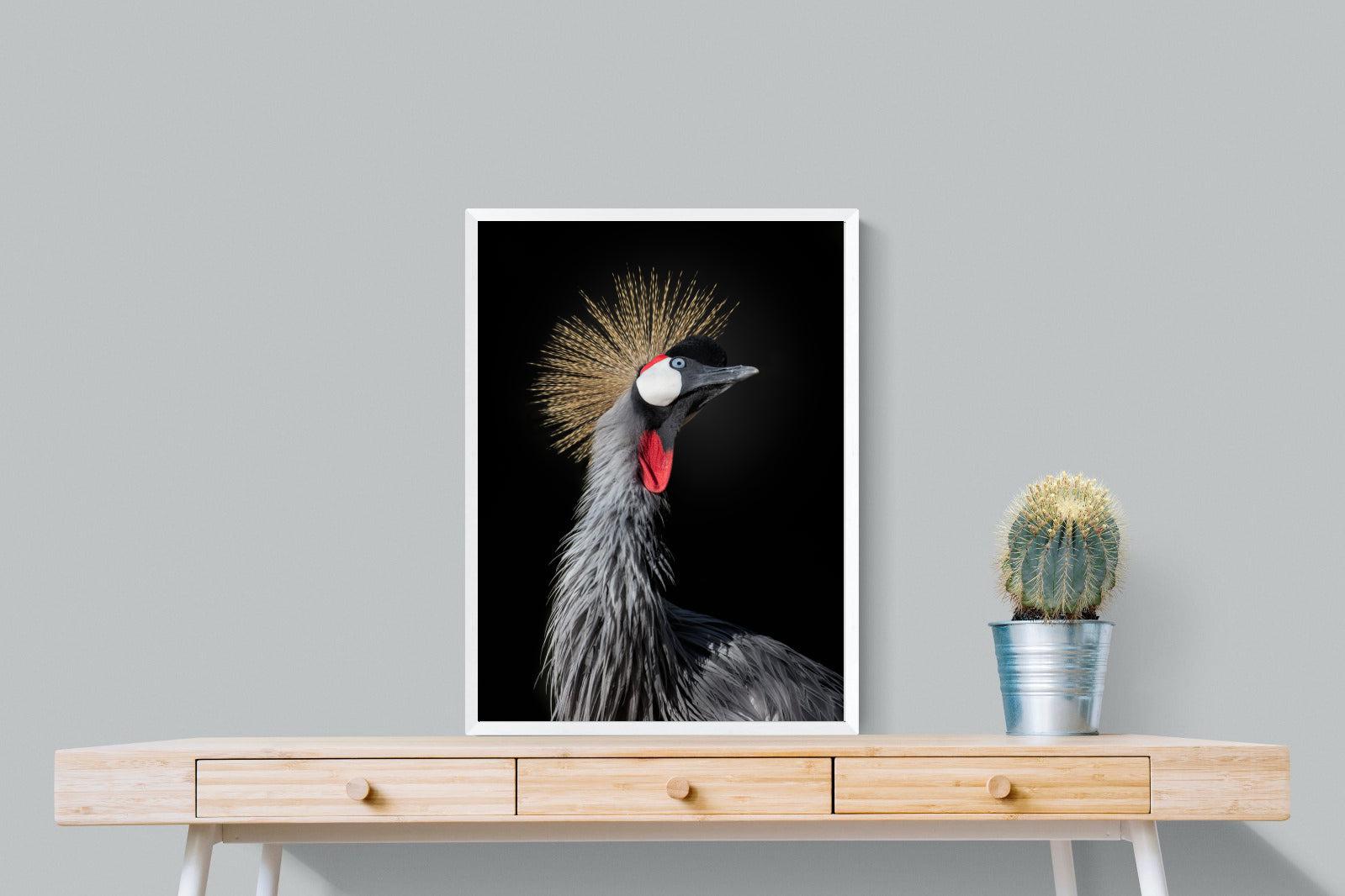 Queen Crane-Wall_Art-60 x 80cm-Mounted Canvas-White-Pixalot