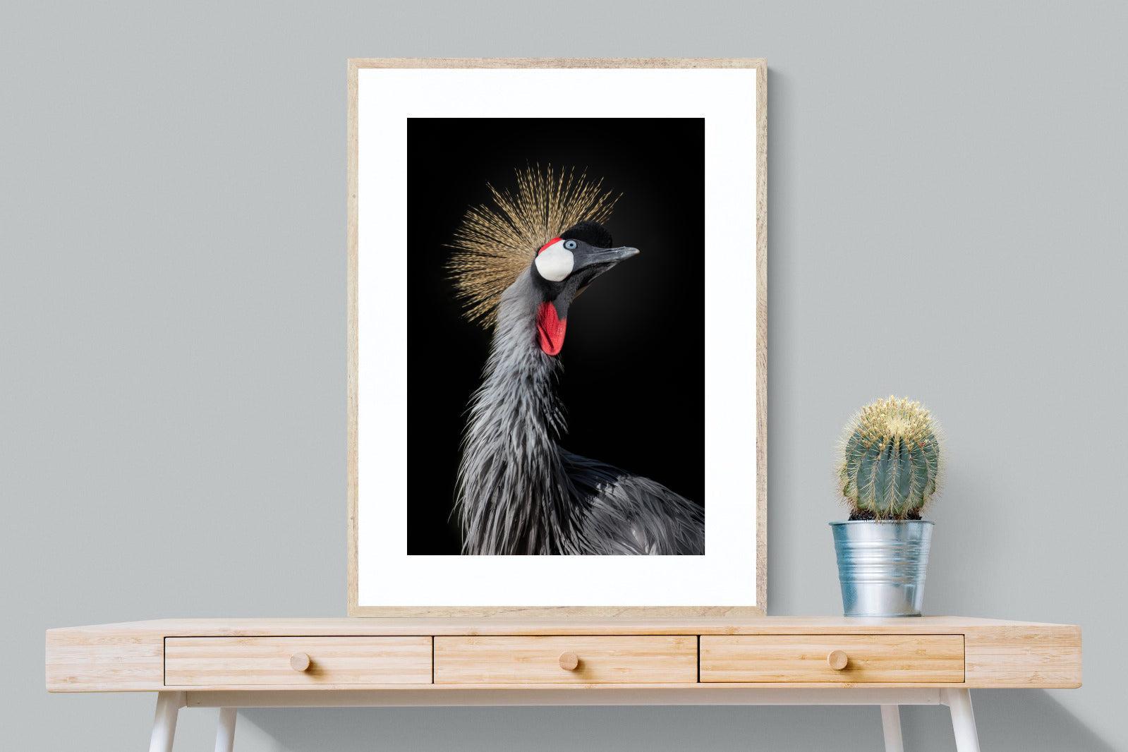 Queen Crane-Wall_Art-75 x 100cm-Framed Print-Wood-Pixalot