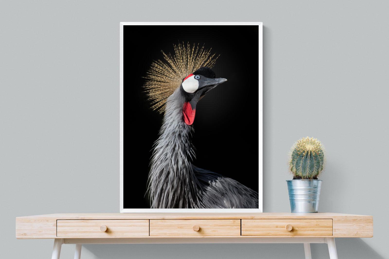 Queen Crane-Wall_Art-75 x 100cm-Mounted Canvas-White-Pixalot