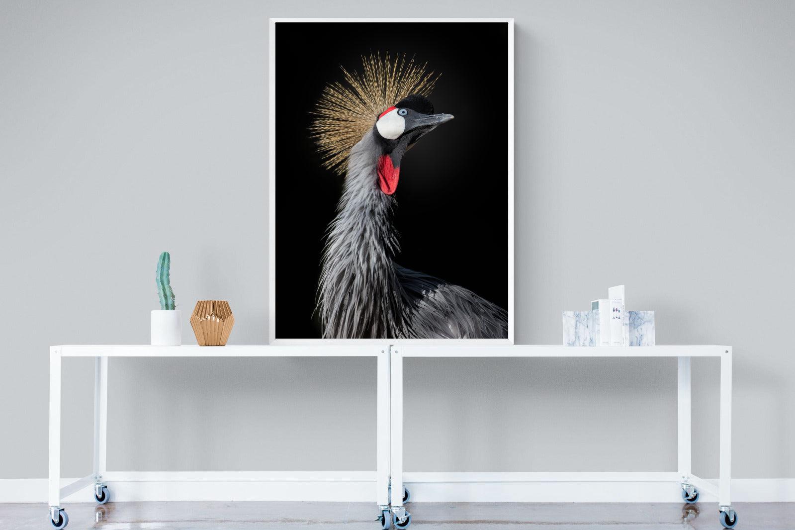 Queen Crane-Wall_Art-90 x 120cm-Mounted Canvas-White-Pixalot