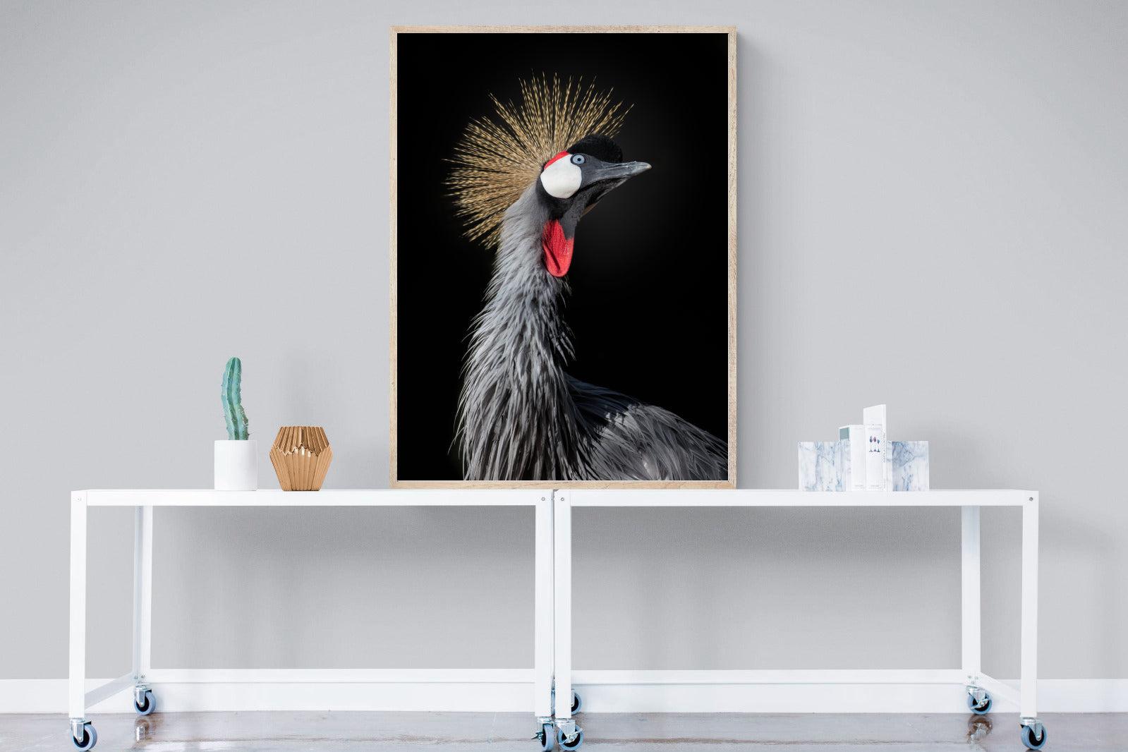 Queen Crane-Wall_Art-90 x 120cm-Mounted Canvas-Wood-Pixalot