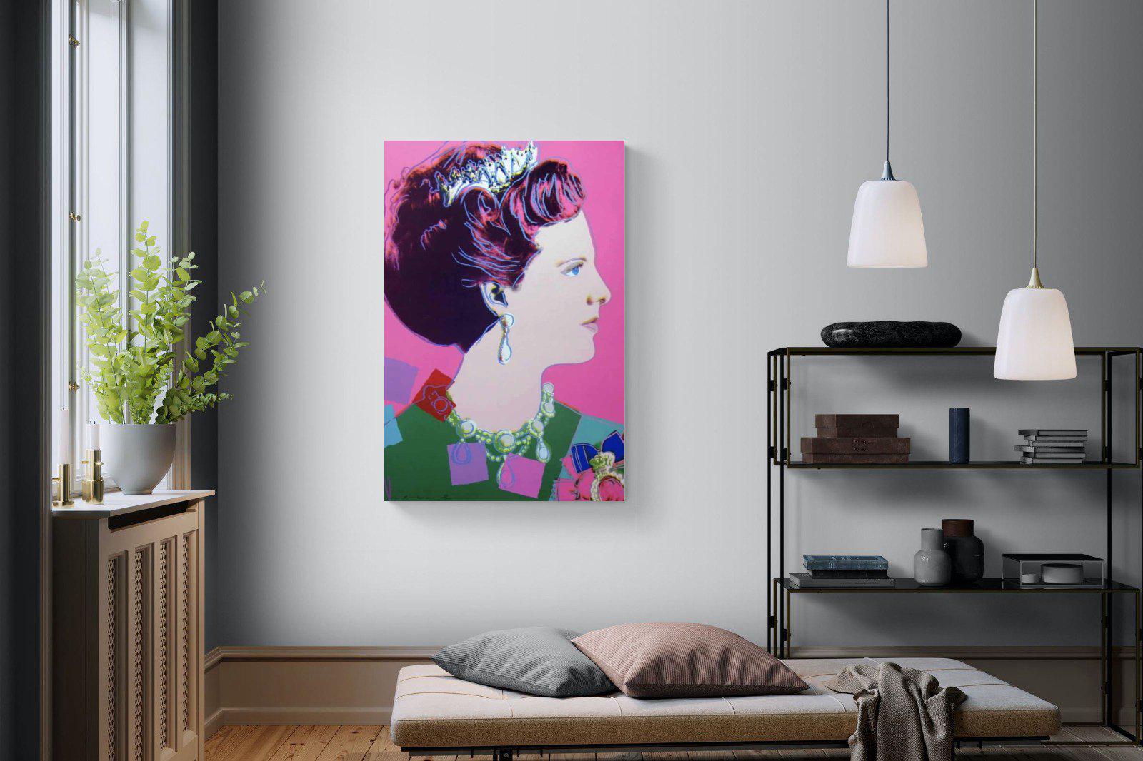 Queen Margrethe II-Wall_Art-100 x 150cm-Mounted Canvas-No Frame-Pixalot