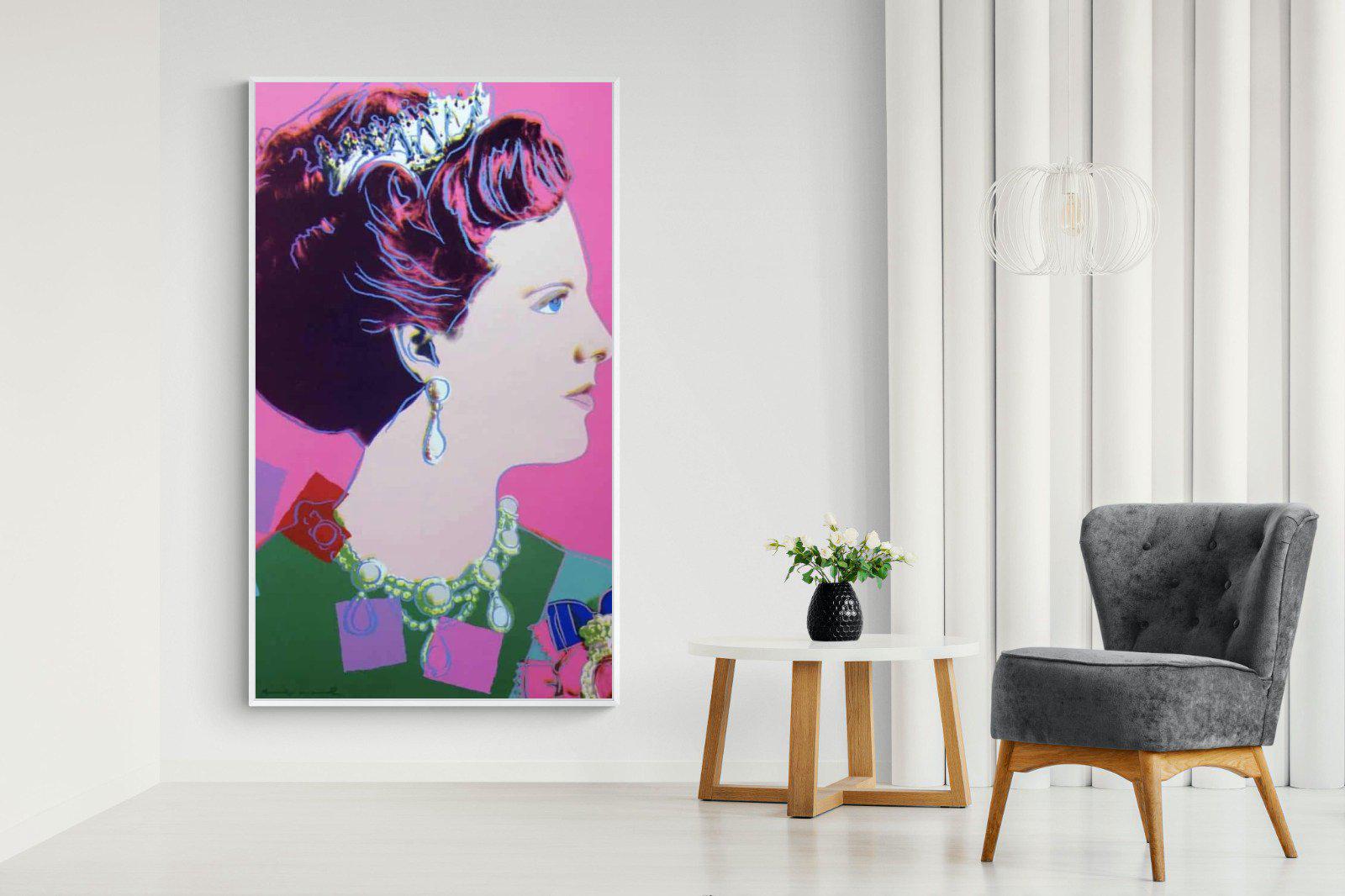 Queen Margrethe II-Wall_Art-130 x 220cm-Mounted Canvas-White-Pixalot