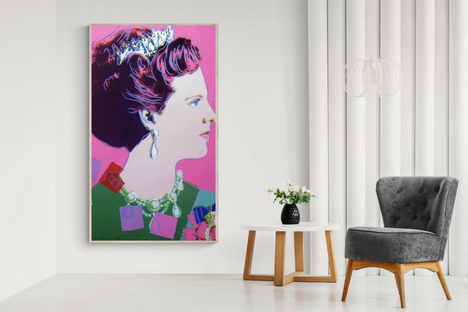 Queen Margrethe II-Wall_Art-130 x 220cm-Mounted Canvas-Wood-Pixalot