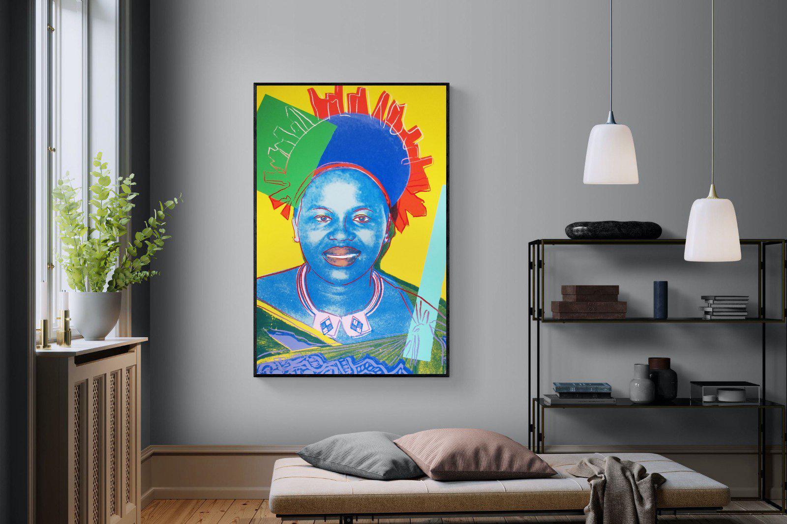 Queen Ntombi-Wall_Art-120 x 180cm-Mounted Canvas-Black-Pixalot