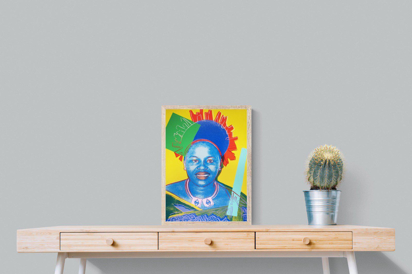 Queen Ntombi-Wall_Art-45 x 60cm-Mounted Canvas-Wood-Pixalot