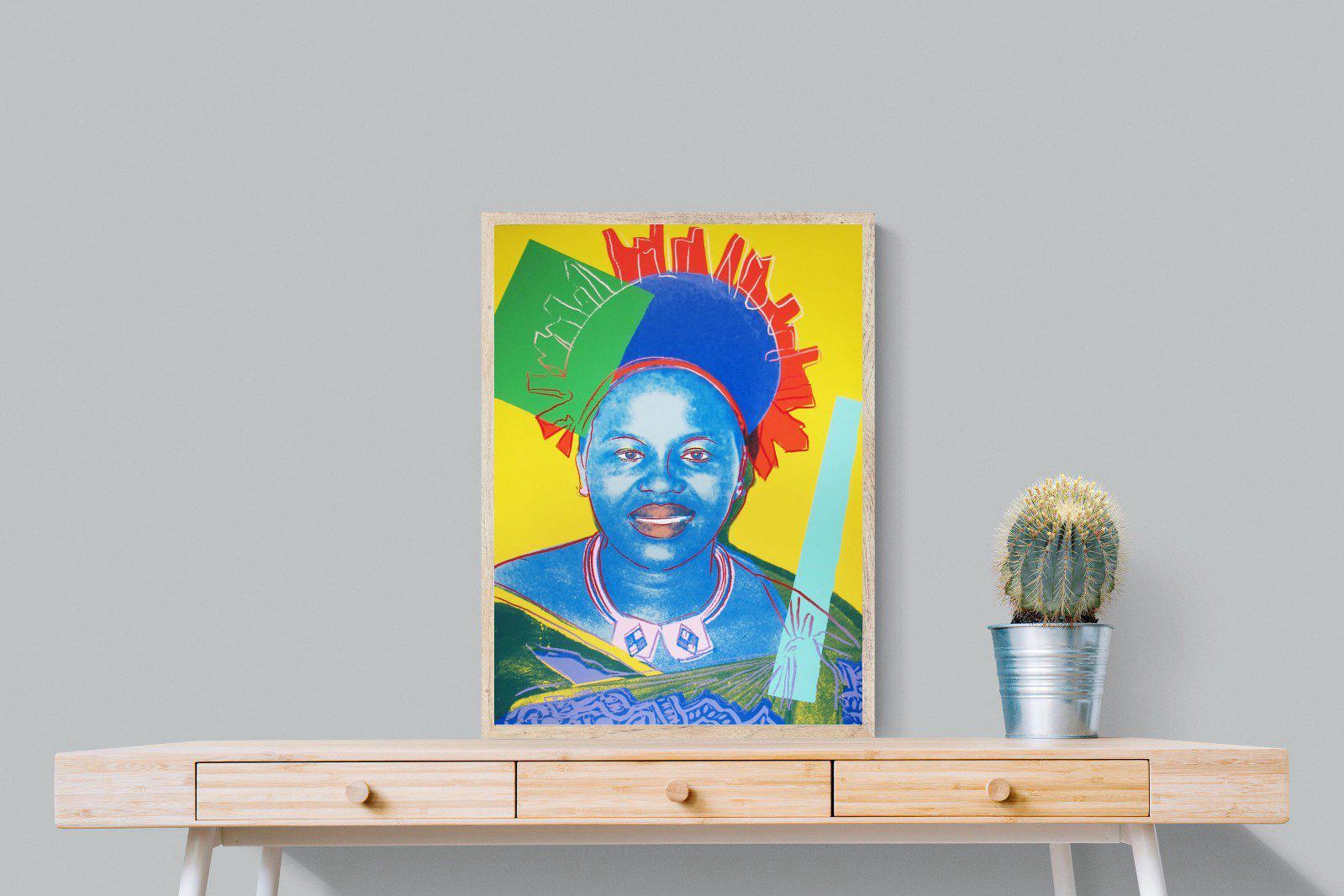 Queen Ntombi-Wall_Art-60 x 80cm-Mounted Canvas-Wood-Pixalot