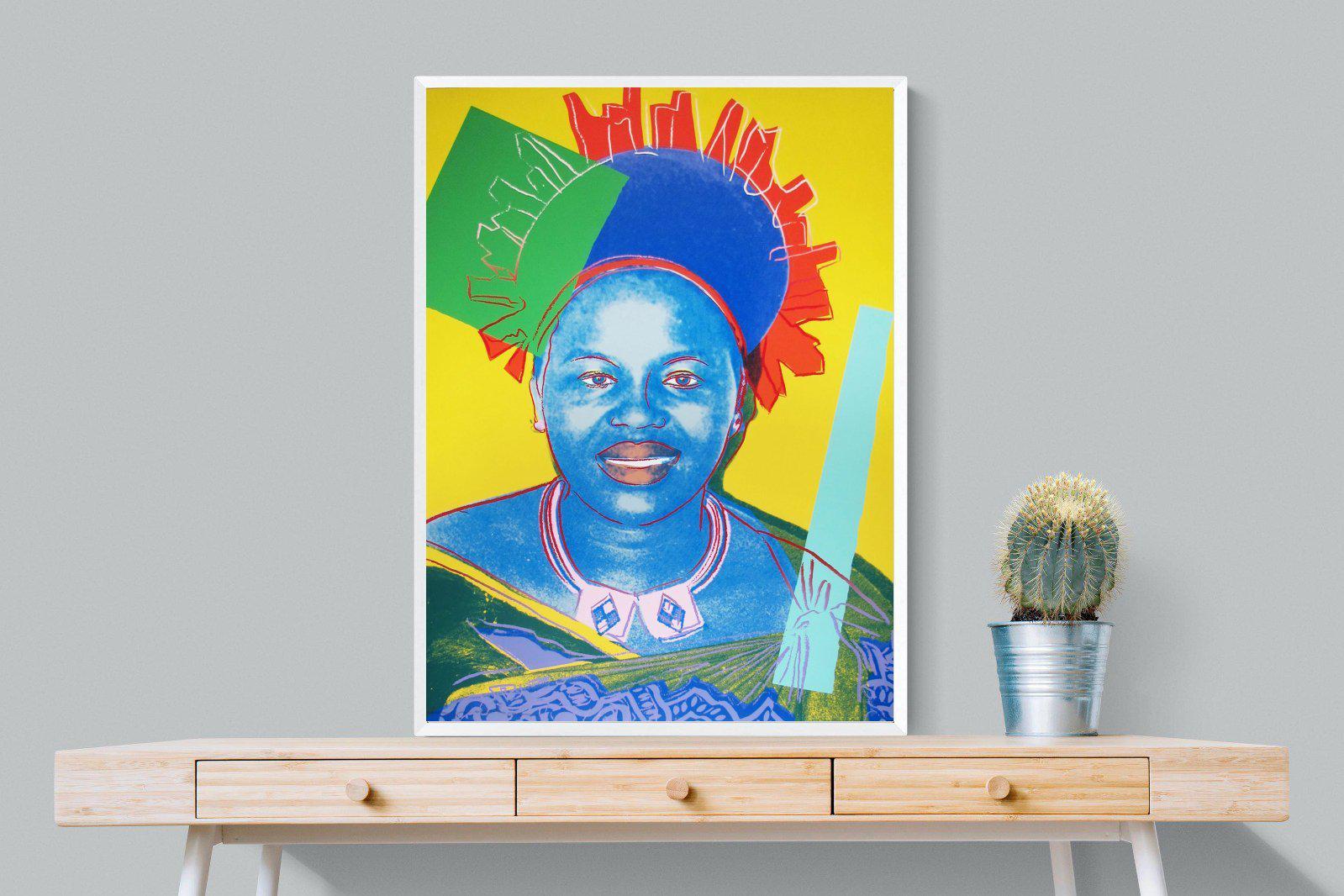 Queen Ntombi-Wall_Art-75 x 100cm-Mounted Canvas-White-Pixalot