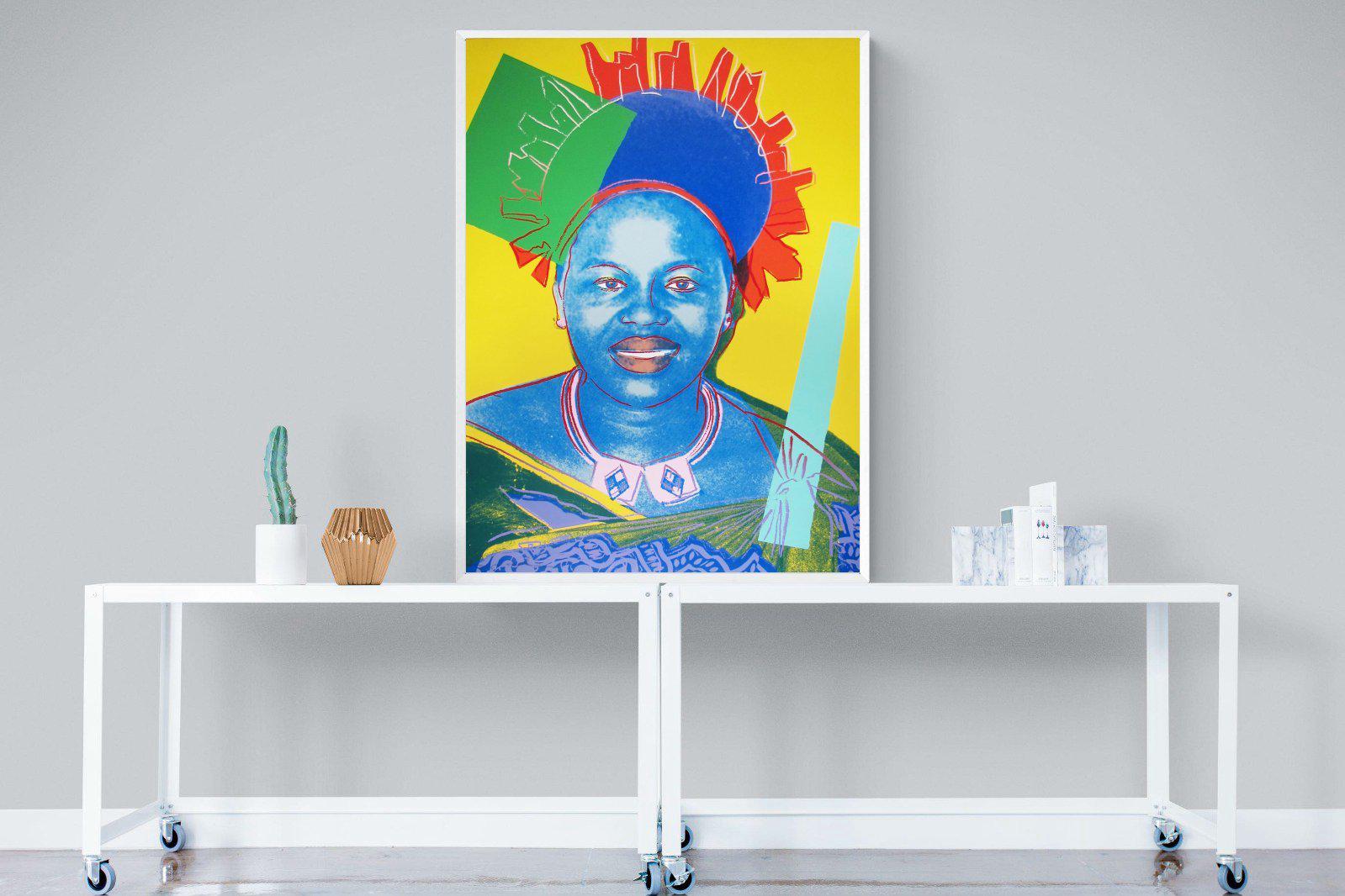 Queen Ntombi-Wall_Art-90 x 120cm-Mounted Canvas-White-Pixalot