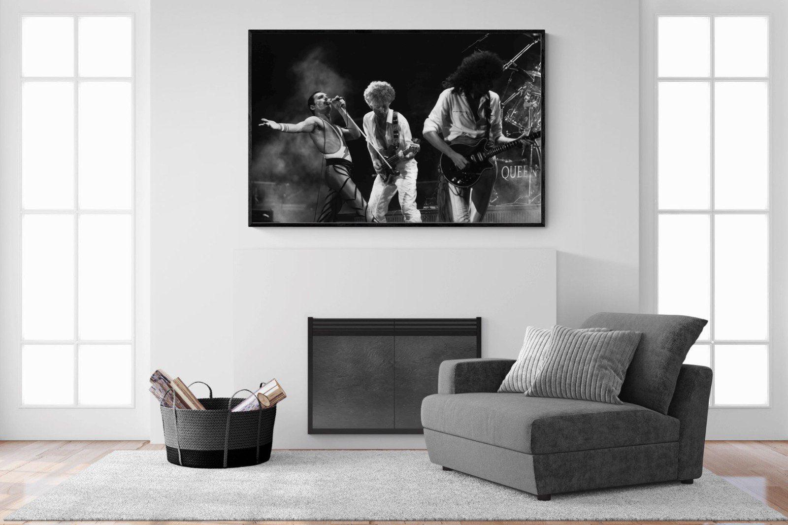 Queen-Wall_Art-150 x 100cm-Mounted Canvas-Black-Pixalot