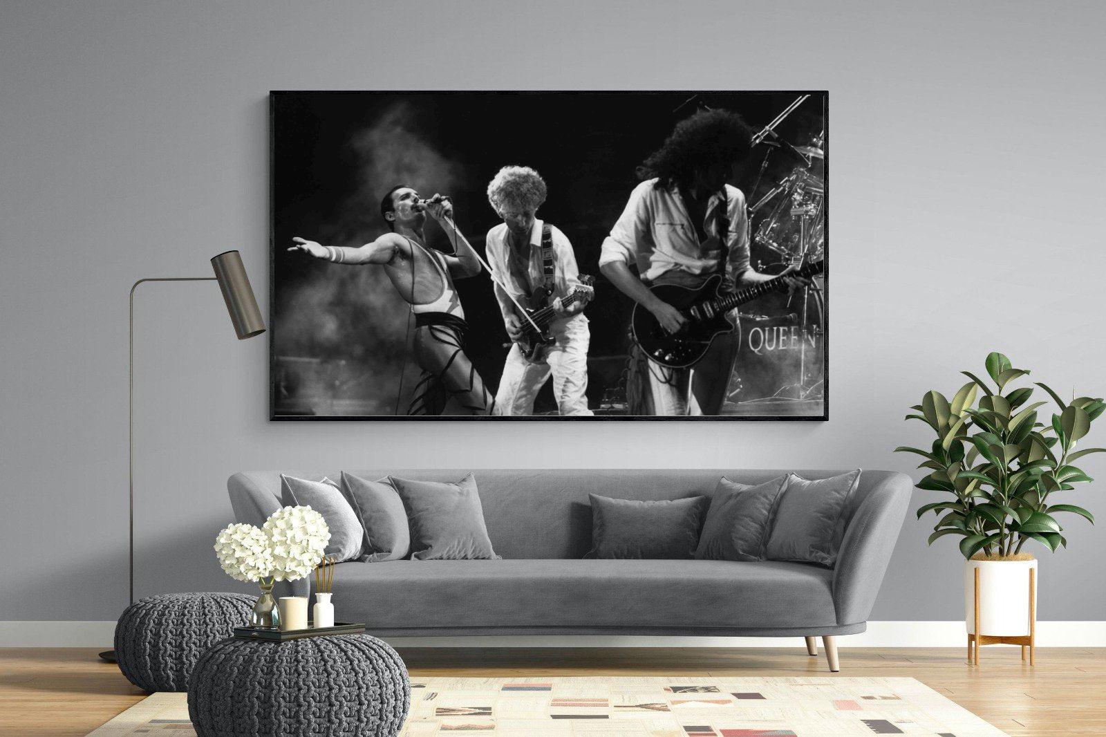 Queen-Wall_Art-220 x 130cm-Mounted Canvas-Black-Pixalot