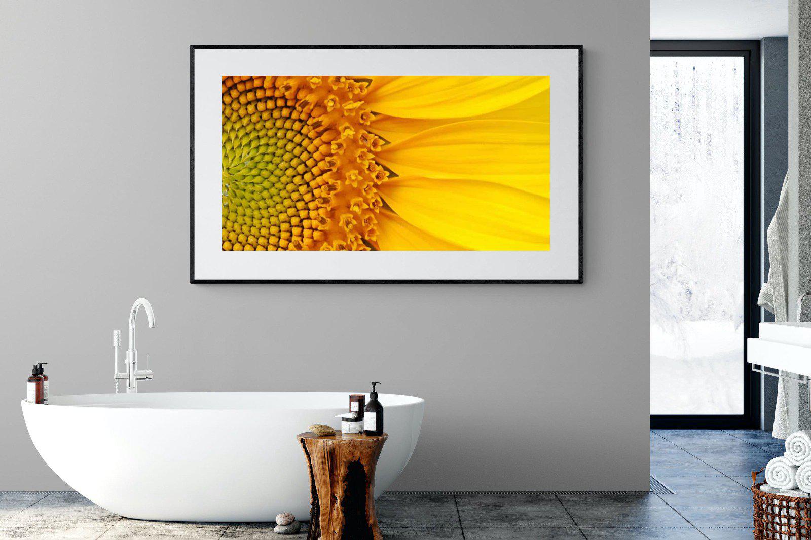 Radiant Sunflower-Wall_Art-180 x 110cm-Framed Print-Black-Pixalot