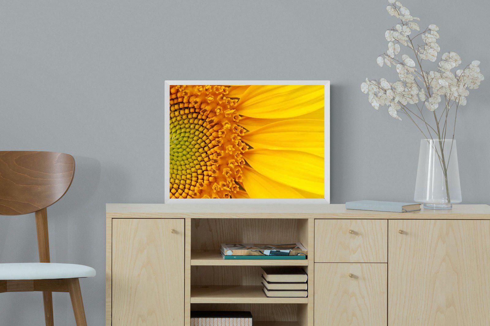 Radiant Sunflower-Wall_Art-60 x 45cm-Mounted Canvas-White-Pixalot