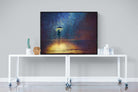 Rain Art-Wall_Art-120 x 90cm-Mounted Canvas-Black-Pixalot