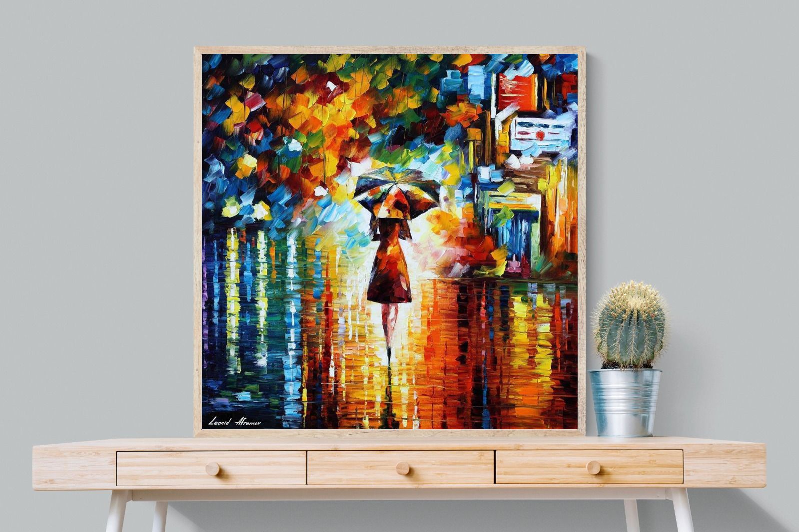 Rain Princess-Wall_Art-100 x 100cm-Mounted Canvas-Wood-Pixalot