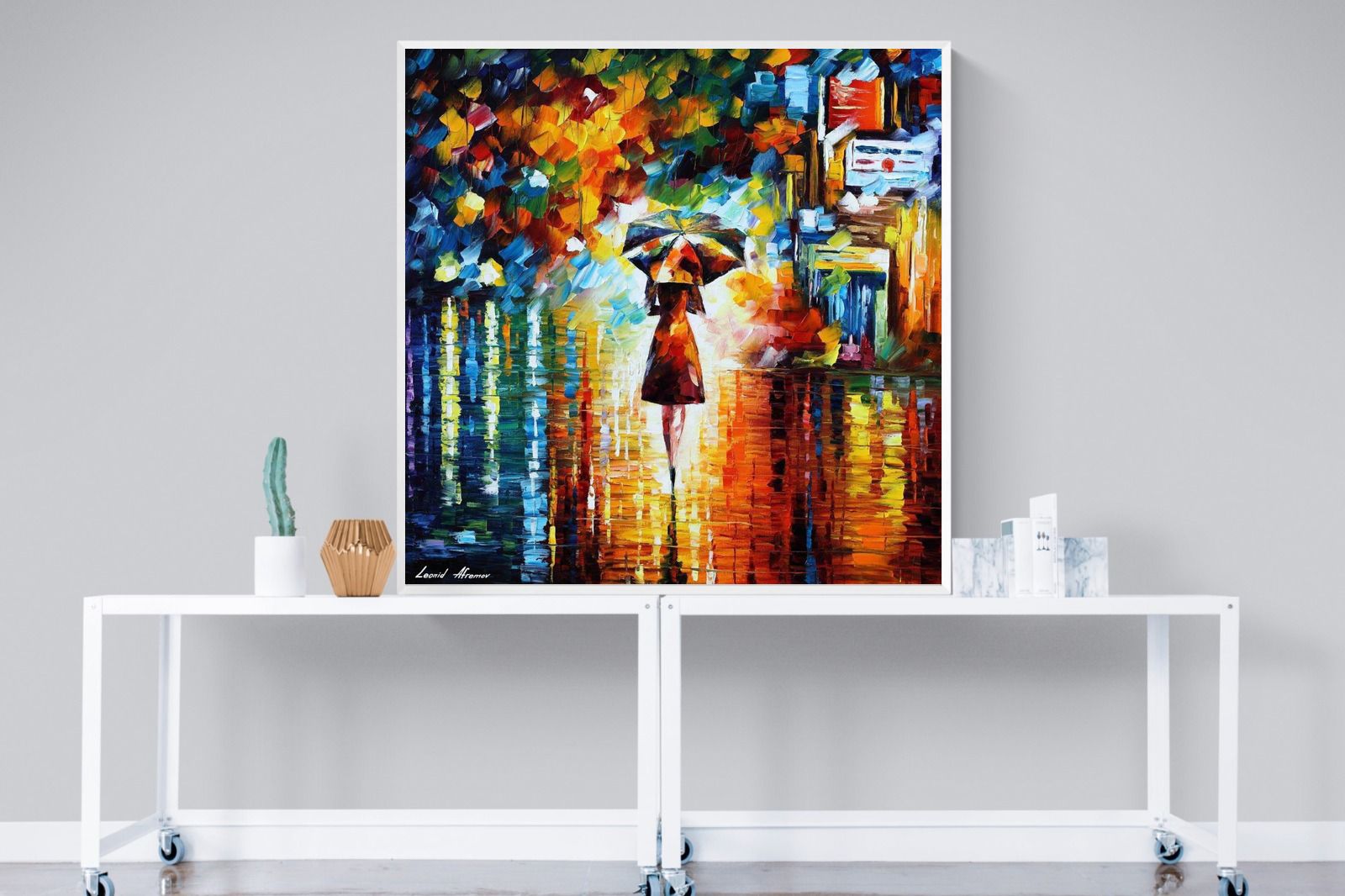 Rain Princess-Wall_Art-120 x 120cm-Mounted Canvas-White-Pixalot