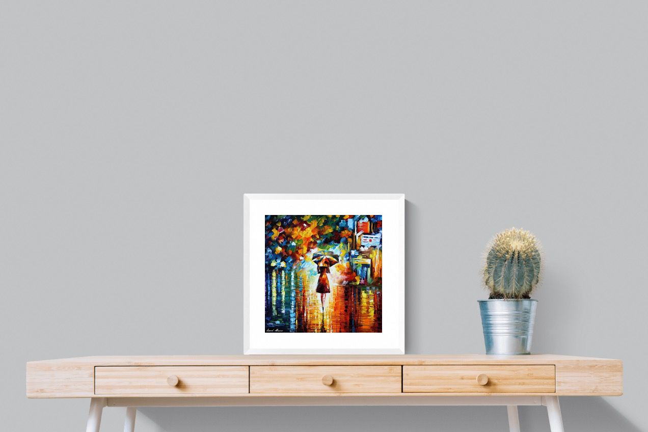 Rain Princess-Wall_Art-50 x 50cm-Framed Print-White-Pixalot