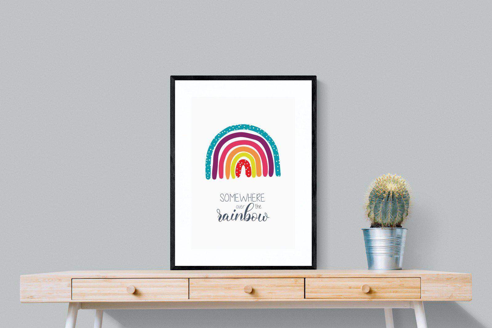 Rainbow-Wall_Art-60 x 80cm-Framed Print-Black-Pixalot