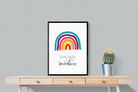 Rainbow-Wall_Art-60 x 80cm-Mounted Canvas-Black-Pixalot