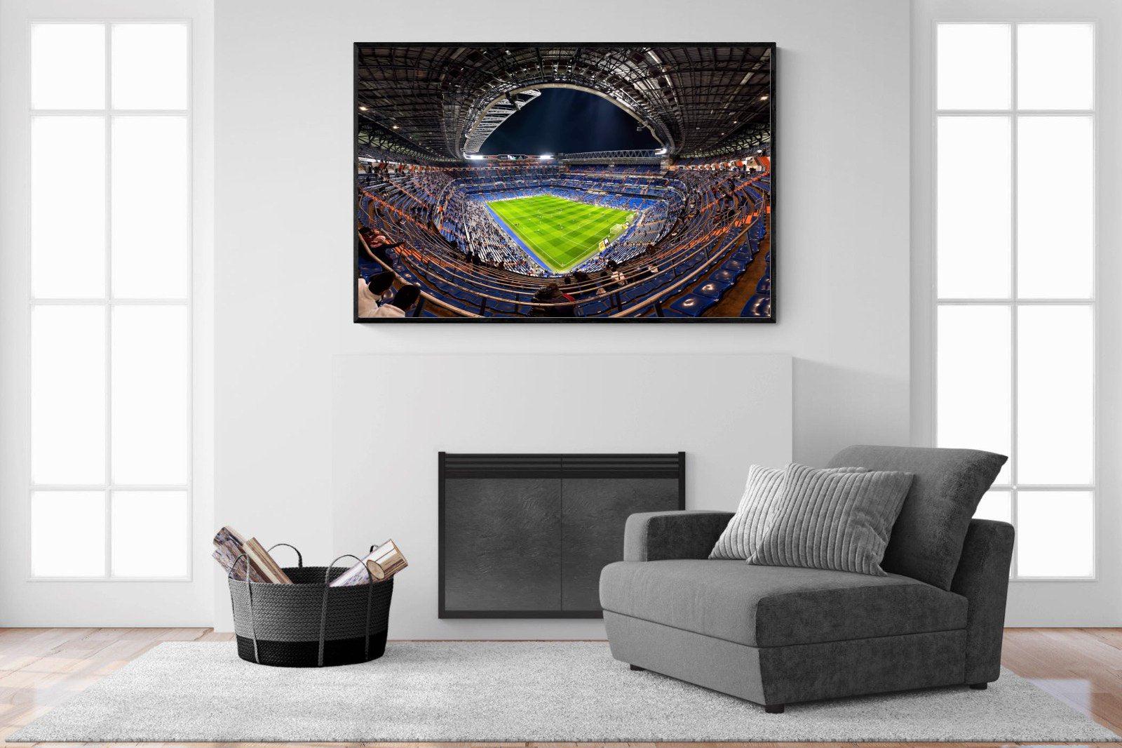 Real Madrid-Wall_Art-150 x 100cm-Mounted Canvas-Black-Pixalot