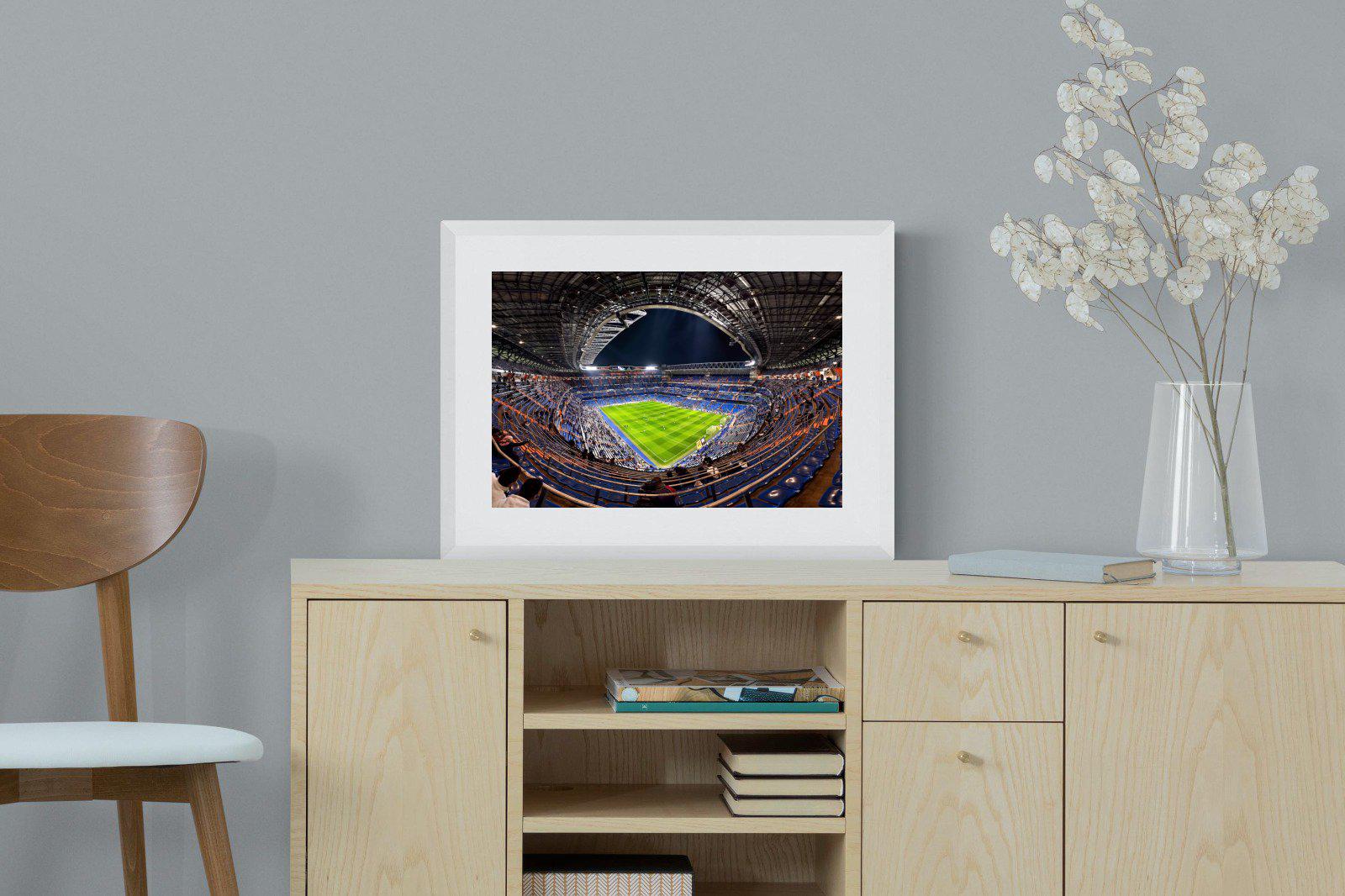 Real Madrid-Wall_Art-60 x 45cm-Framed Print-White-Pixalot