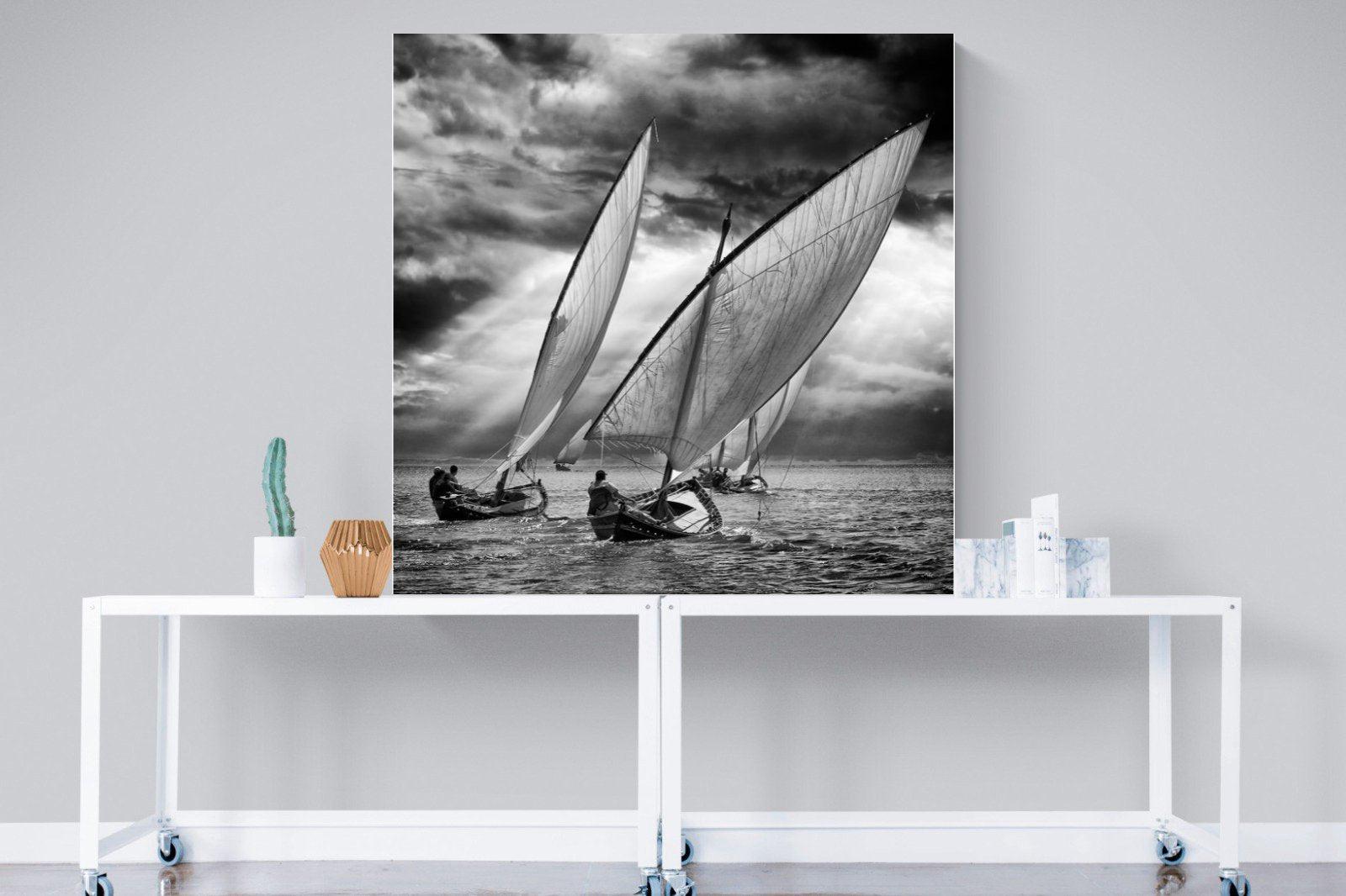 Regatta-Wall_Art-120 x 120cm-Mounted Canvas-No Frame-Pixalot