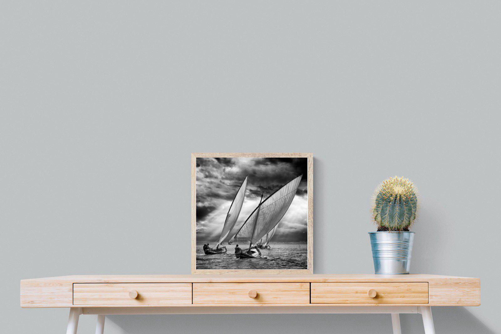 Regatta-Wall_Art-50 x 50cm-Mounted Canvas-Wood-Pixalot